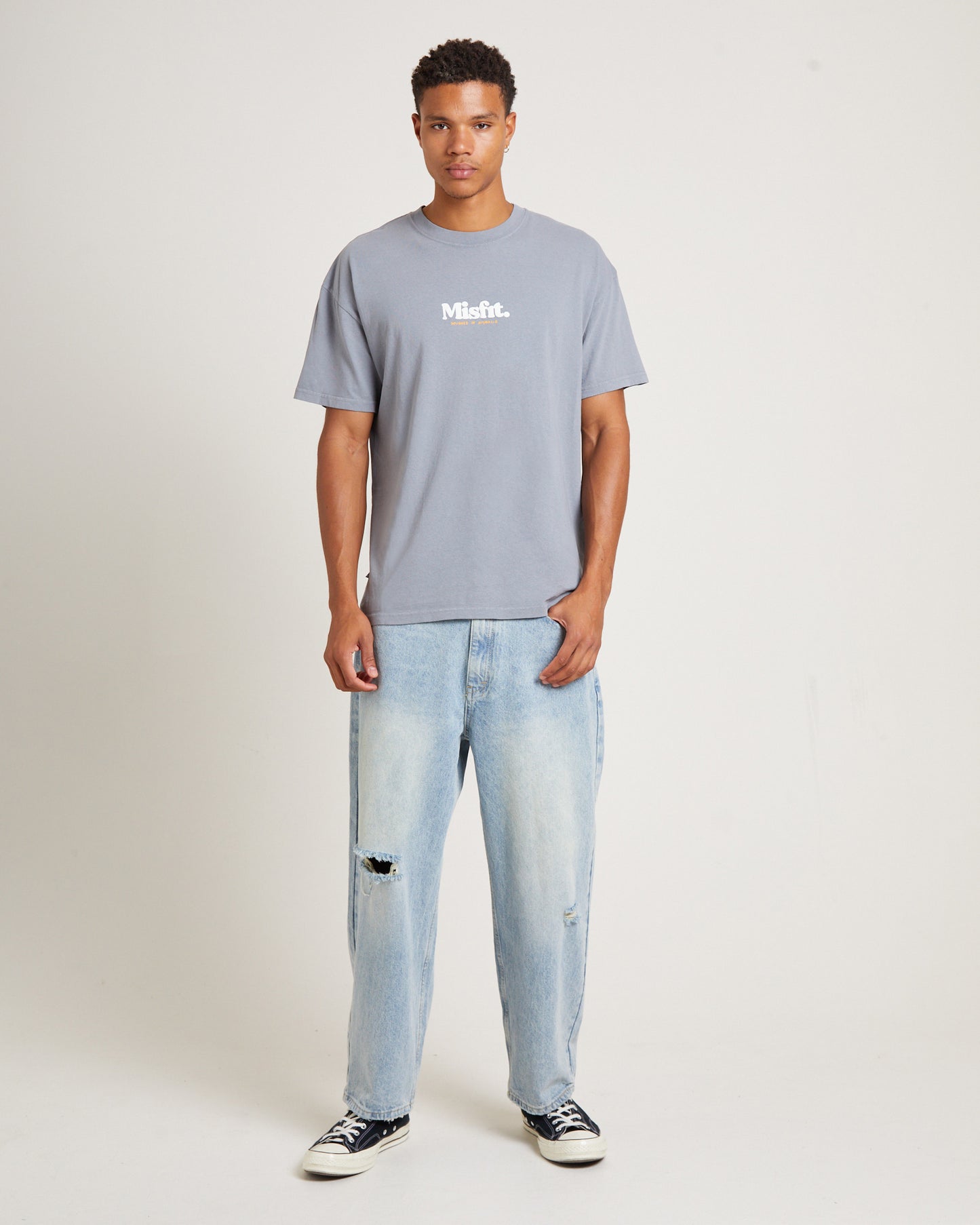 Gloomy Short Sleeve T-Shirt in Grey