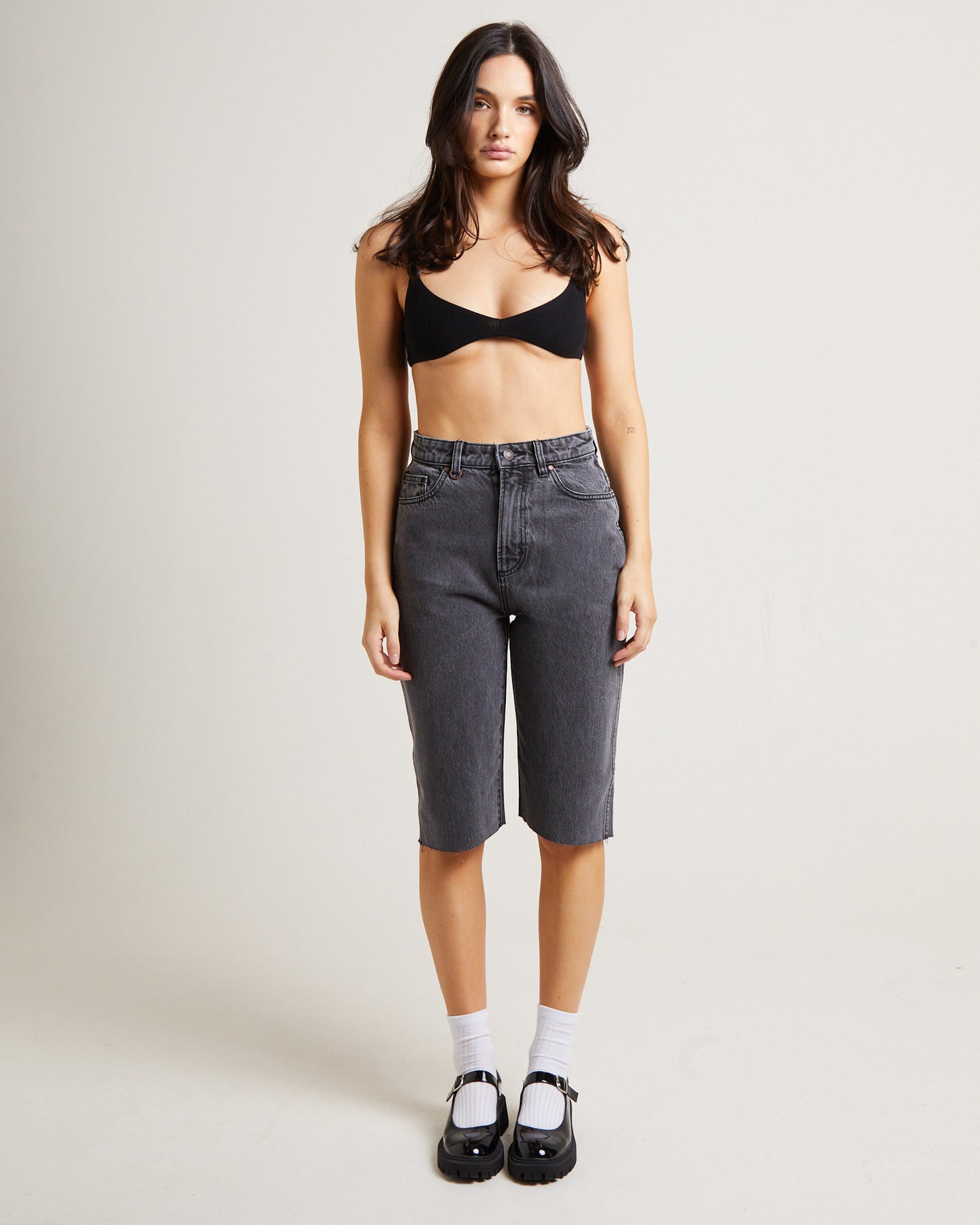 Sade Denim Jorts in Ash