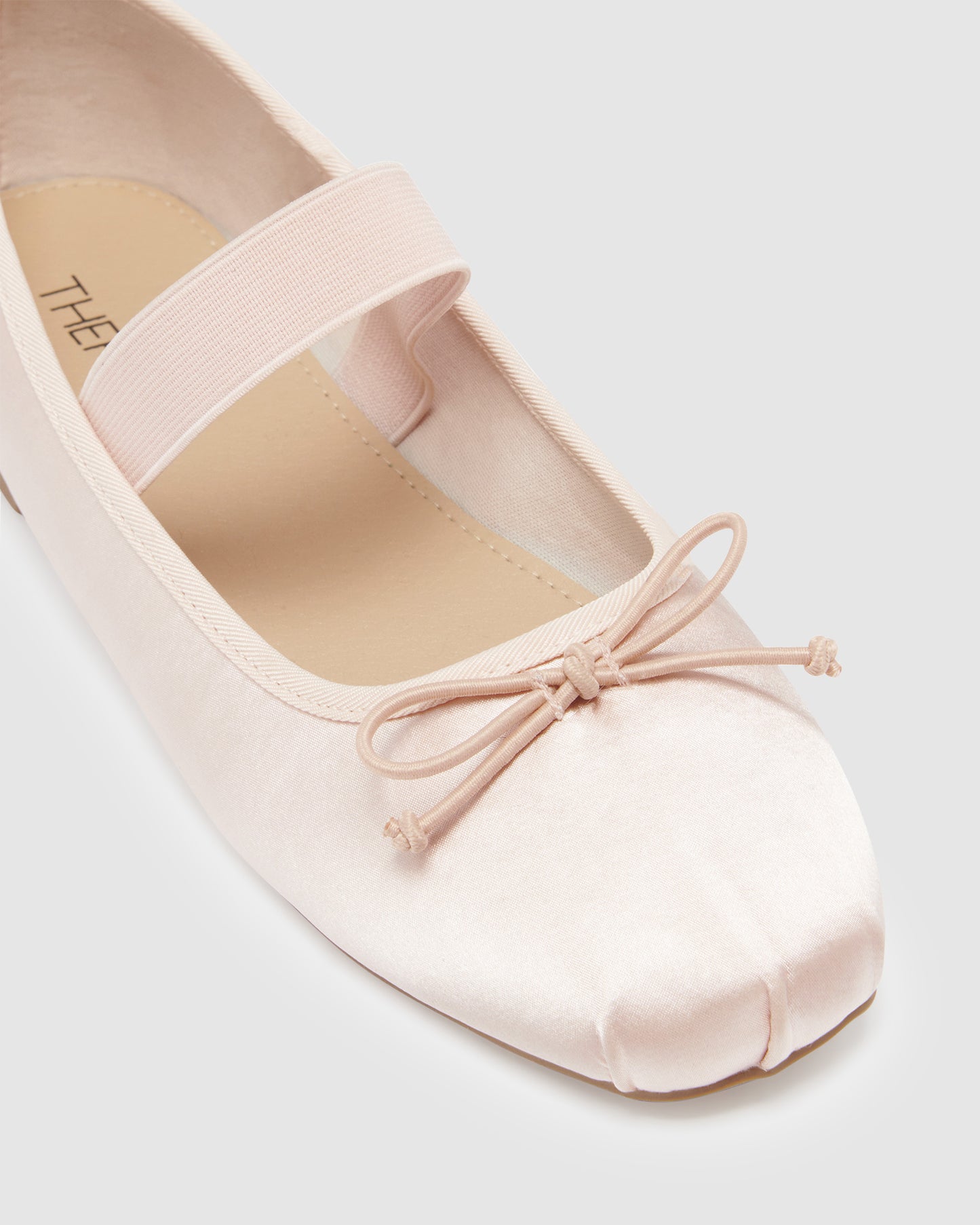 Mystic Ballet Flats in Blush Satin