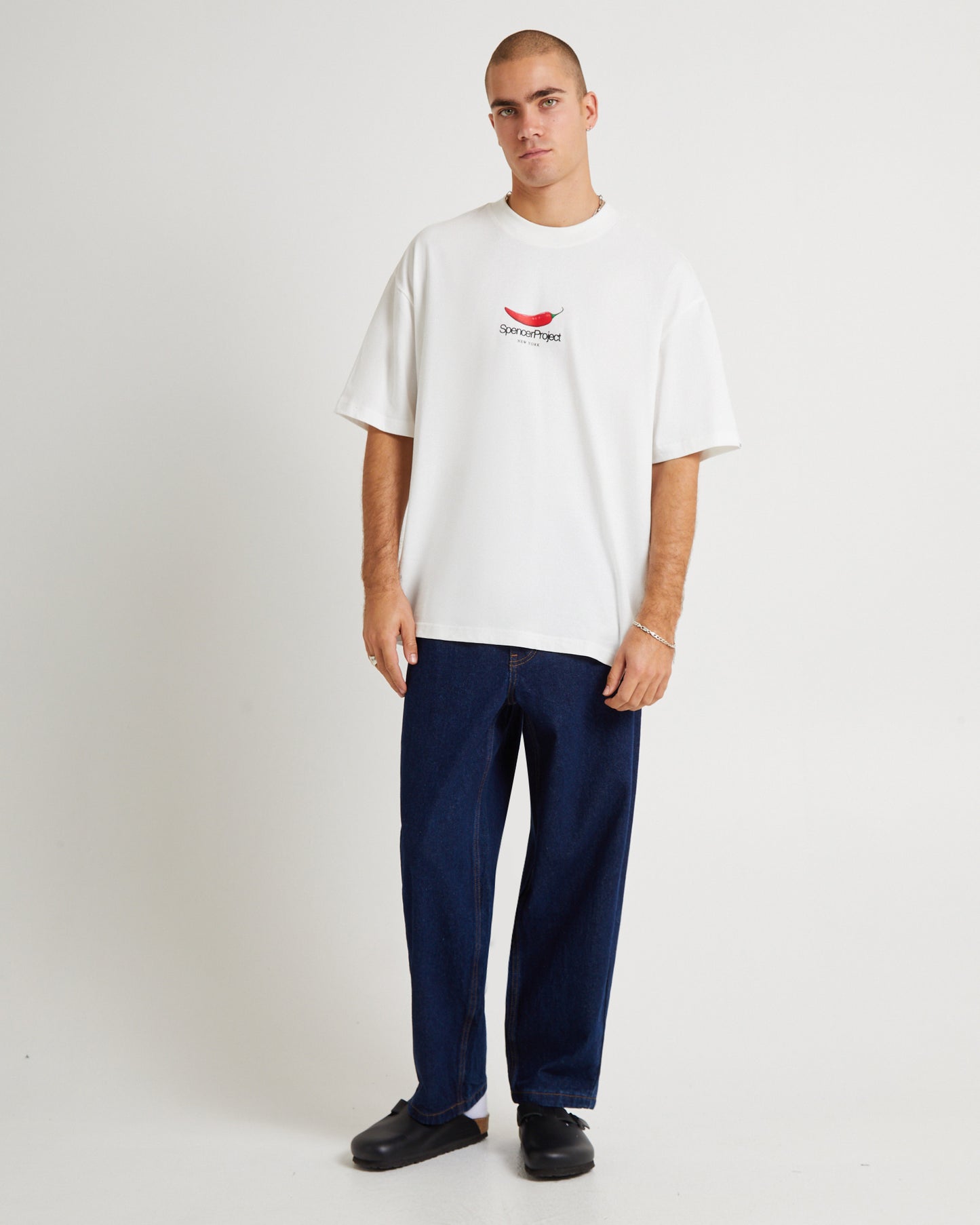 Chillies Short Sleeve T-Shirt in White