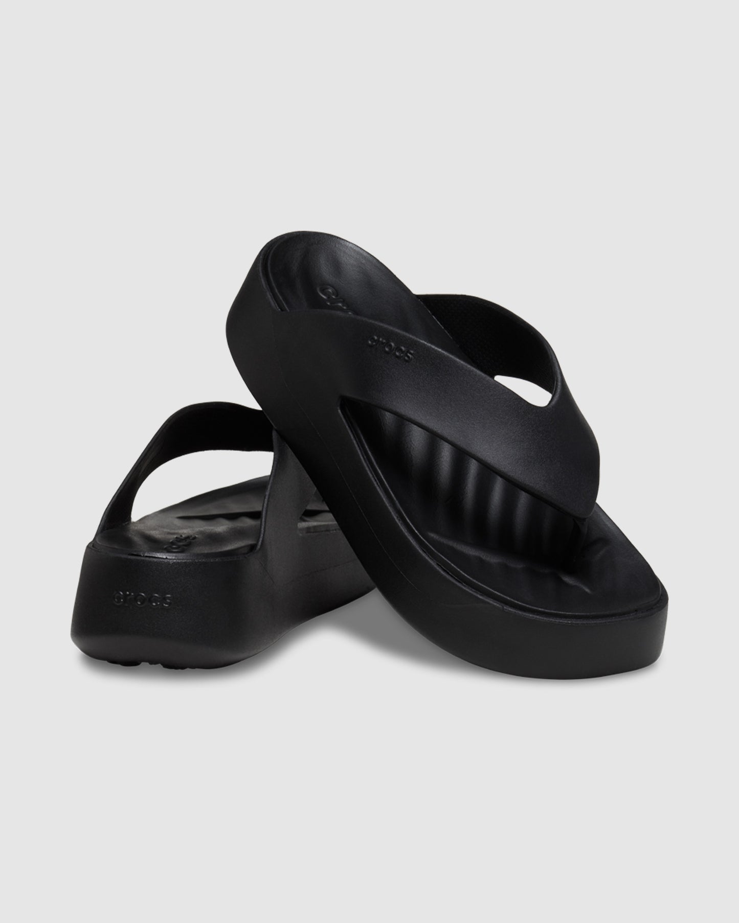 Getaway Platform Flip Flops in Black