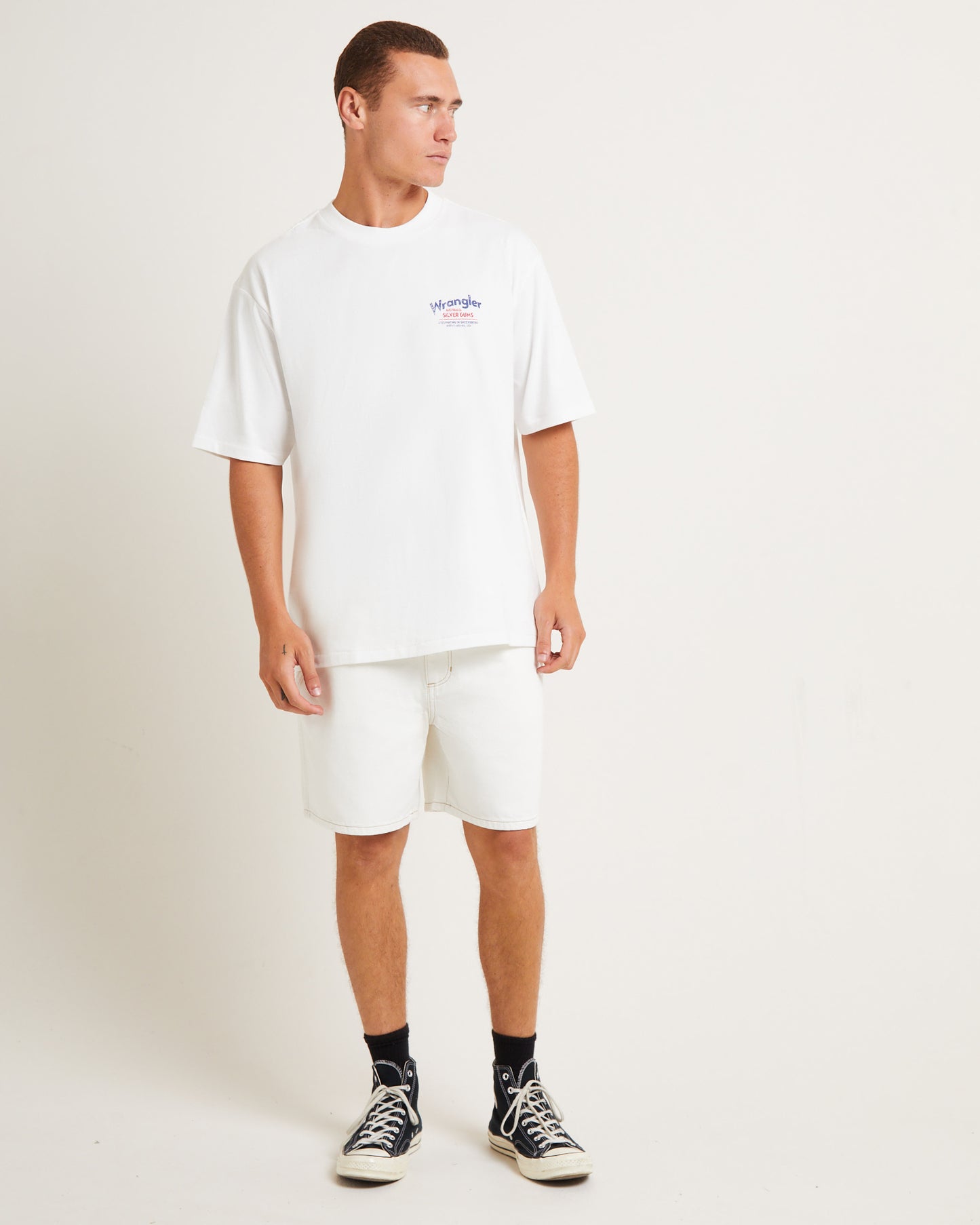 Silver Gum Slacker T-Shirt in Vintage White