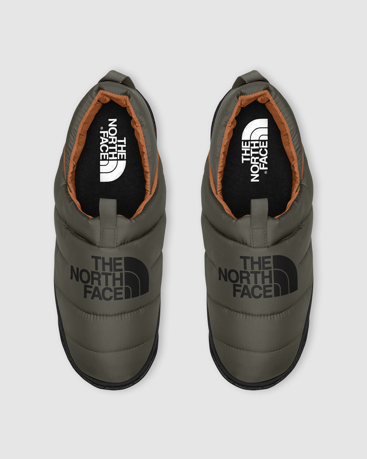 Mens Nuptse Mules in Taupe Green NEW TAUPE GREEN