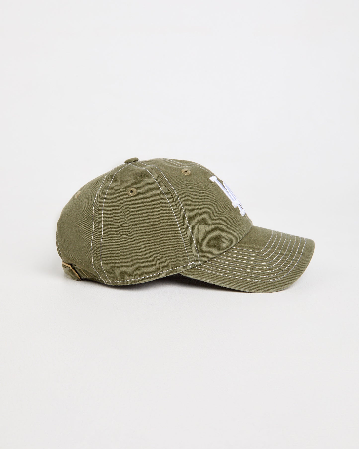 Casual Classic LA Dodgers Cap in Olive/White