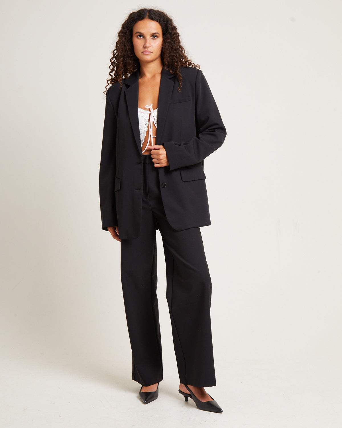 Evie Boyfriend Blazer BLACK