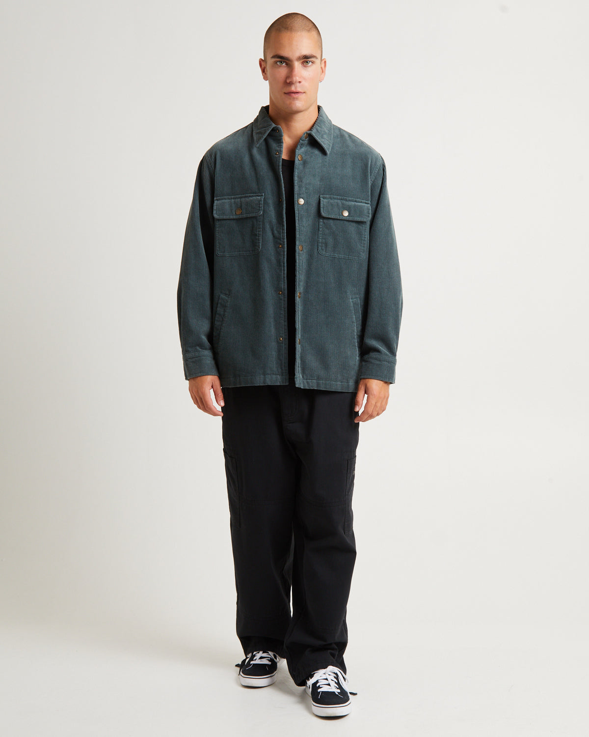 Conditions Cord Long Sleeve Overshirt TEAL