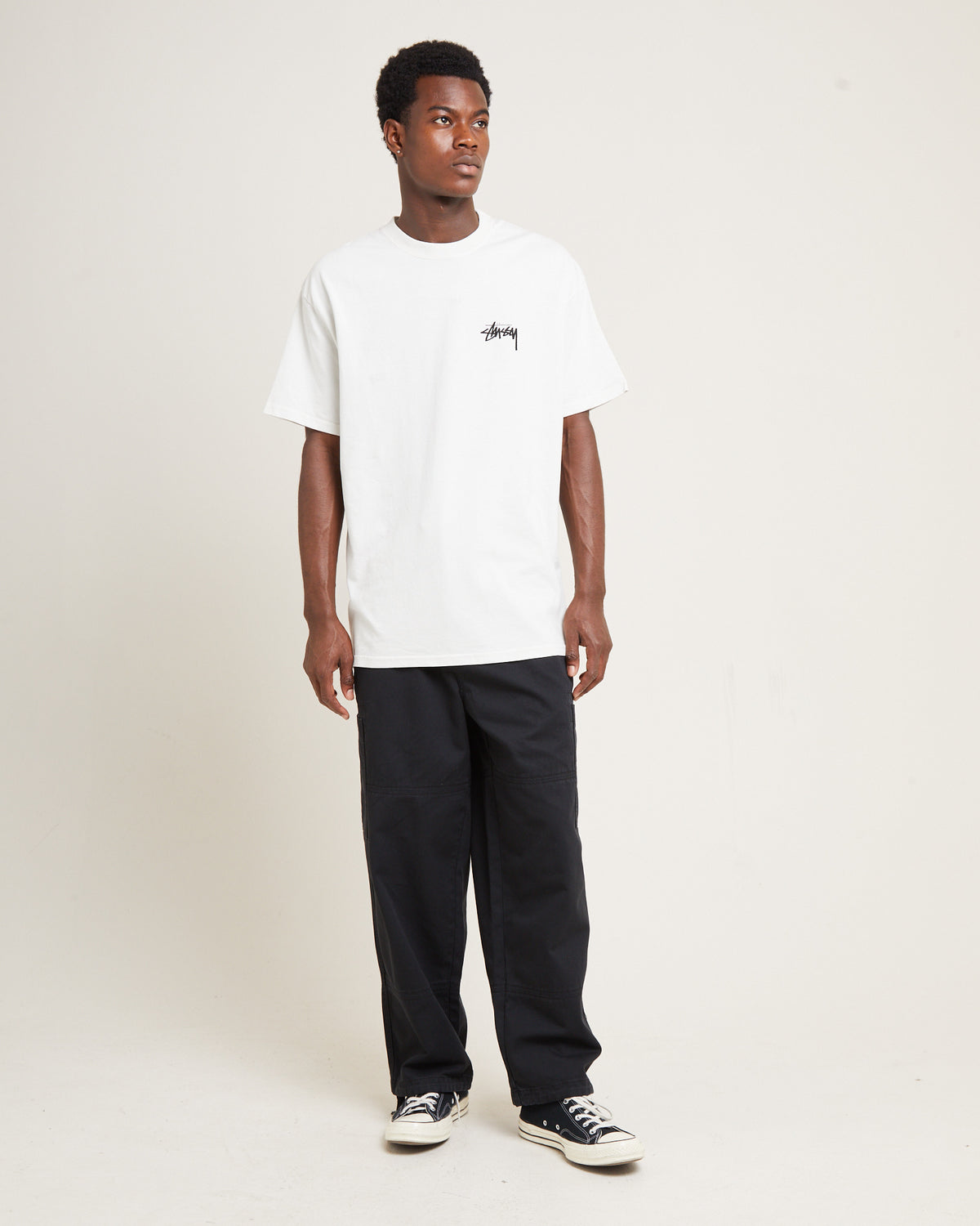 Fuzzy Dice Heavyweight Short Sleeve T-Shirt Washed White PIGMENT WASHED WHITE