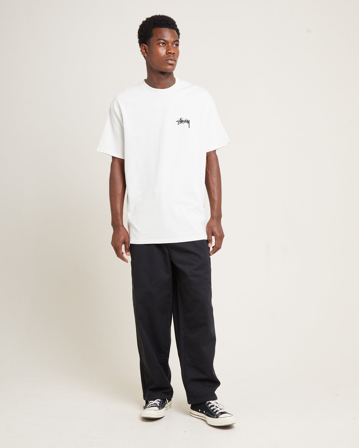 Fuzzy Dice Heavyweight Short Sleeve T-Shirt Washed White