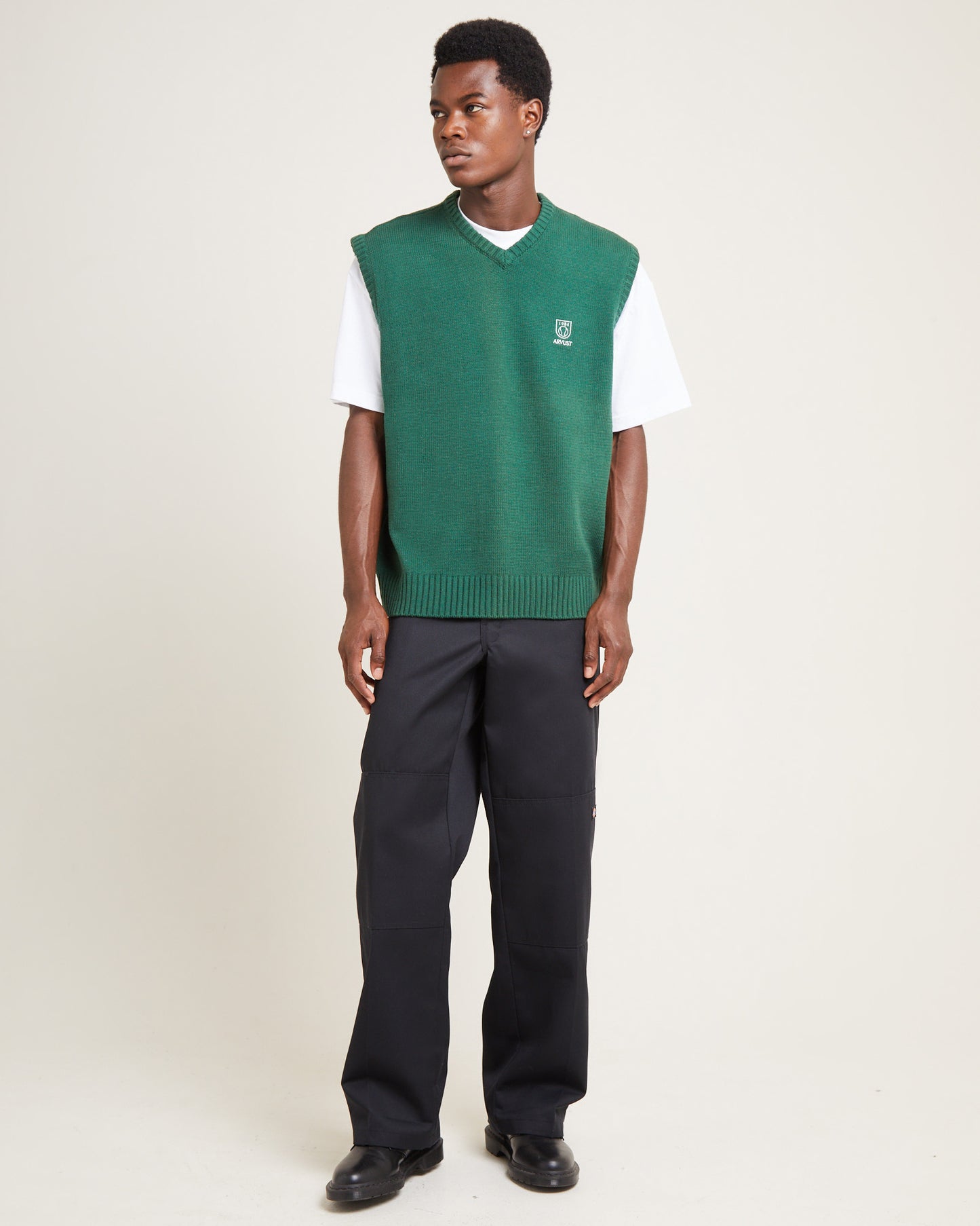 Service Knit Vest Green