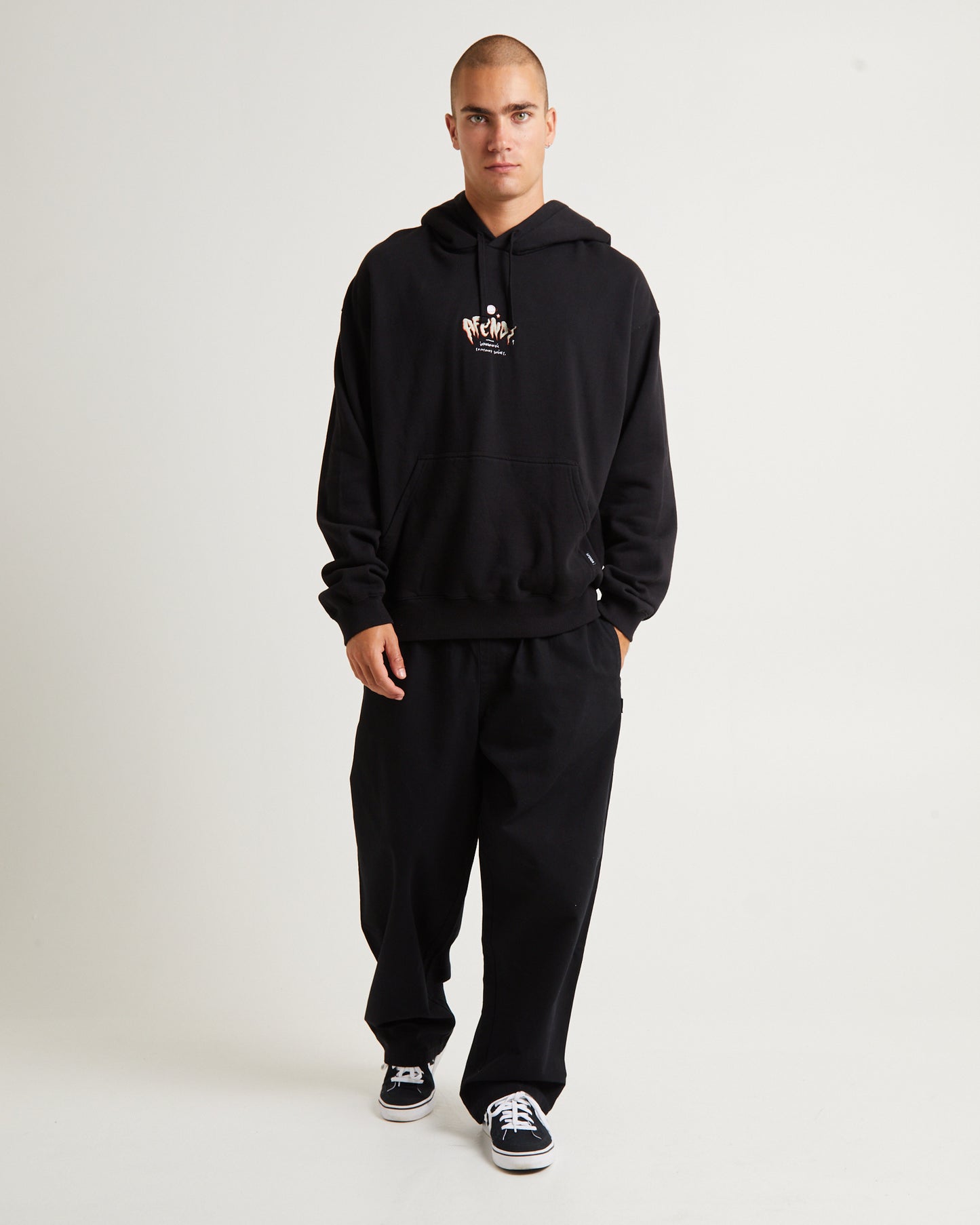 Enjoyment Recycled Pull On Hoodie Black