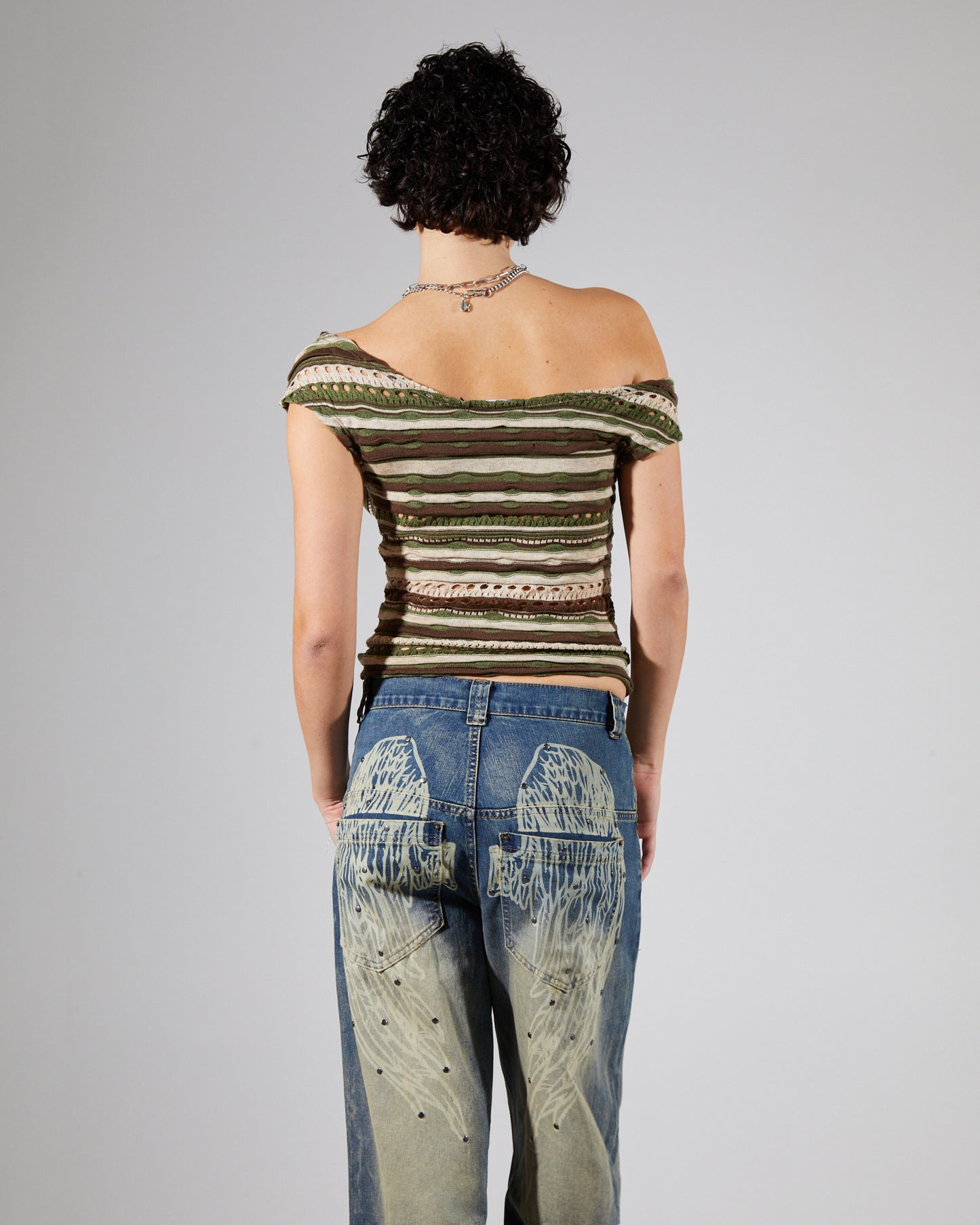 Asymmetric Top Ruffle Knit