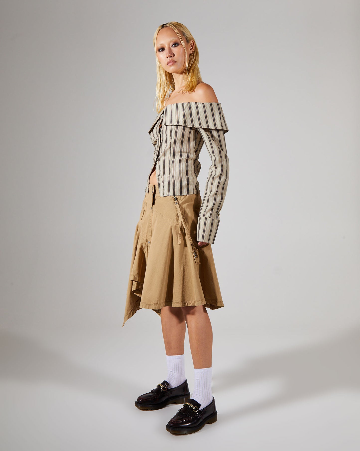 Off Shoulder Long Sleeve Shirt