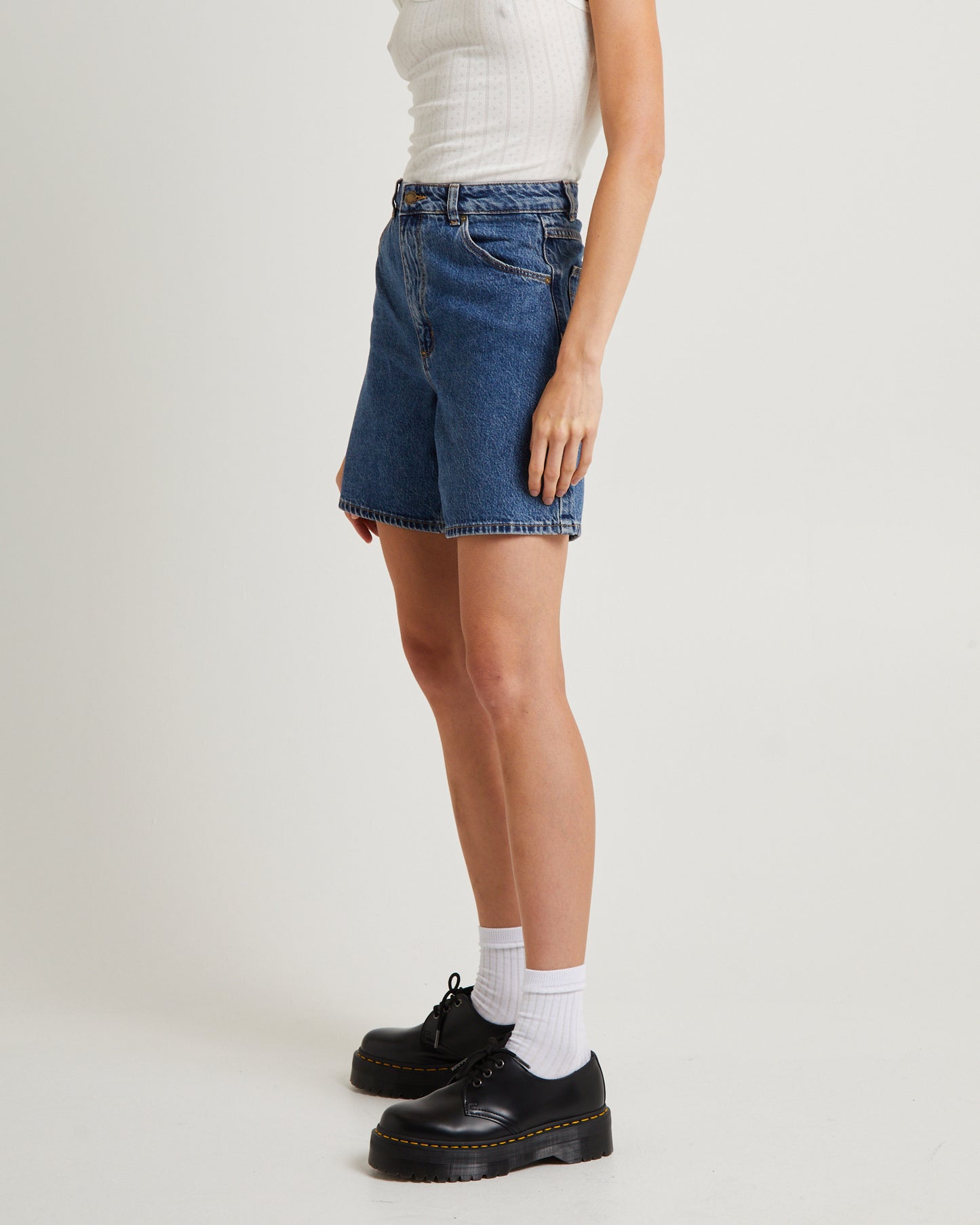 Super Mirage Denim Shorts Pacific