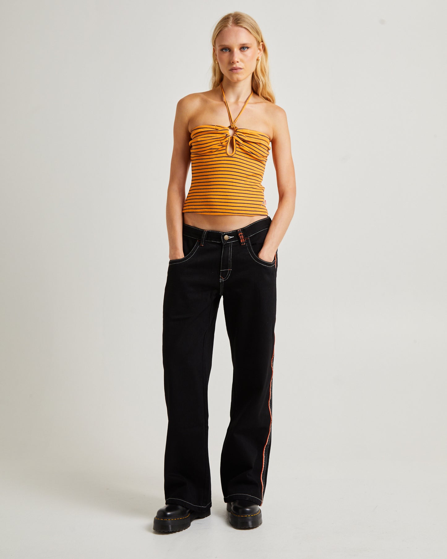Flip Mommy Low Rise Wide Leg Denim Pants