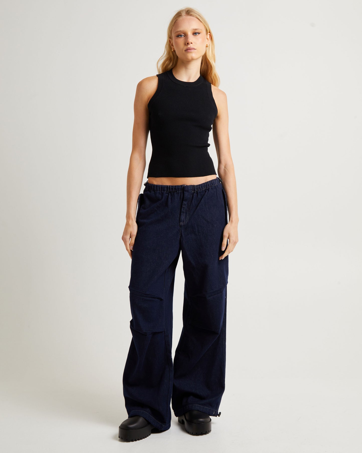 Lennie Denim Cargo Pants Ink Blue
