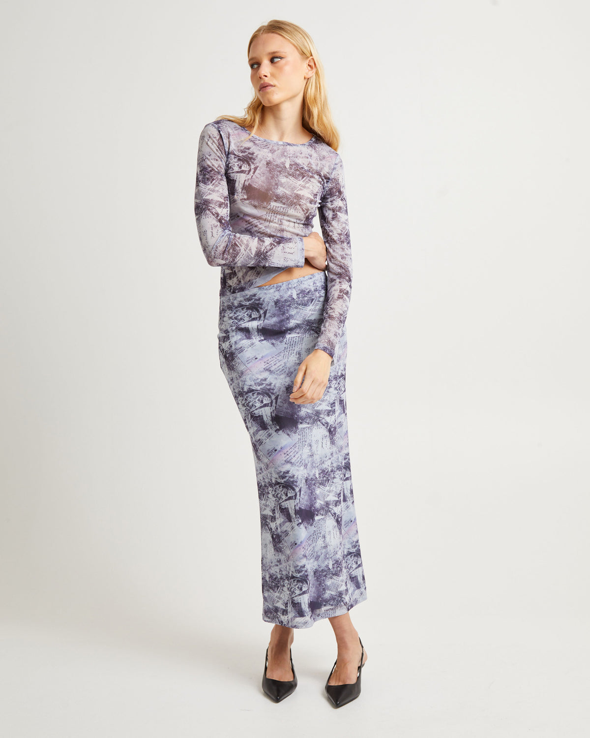 Hazy Mech Midi Skirt ASSORTED