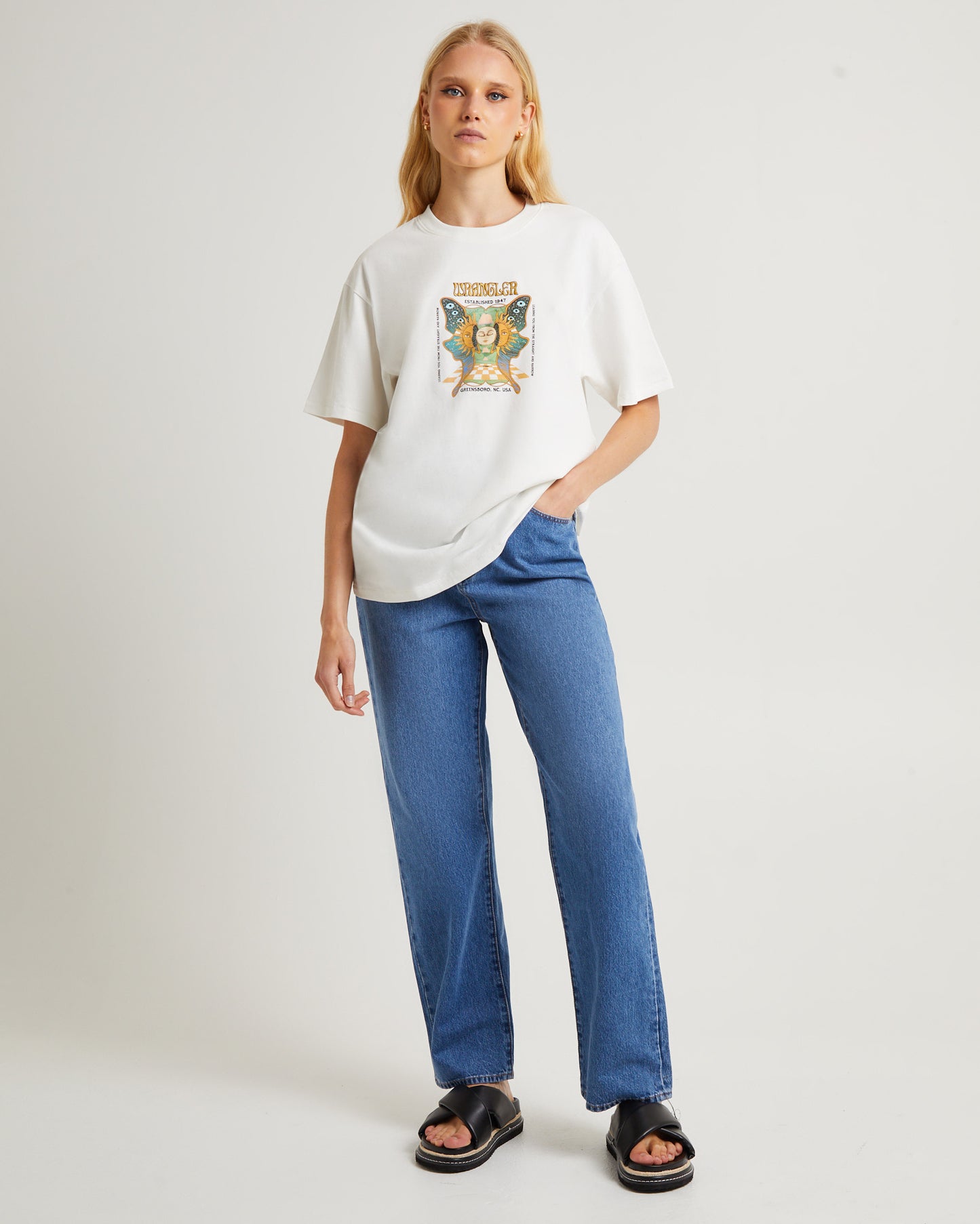 Solar Wings Slouch Tee Vintage White