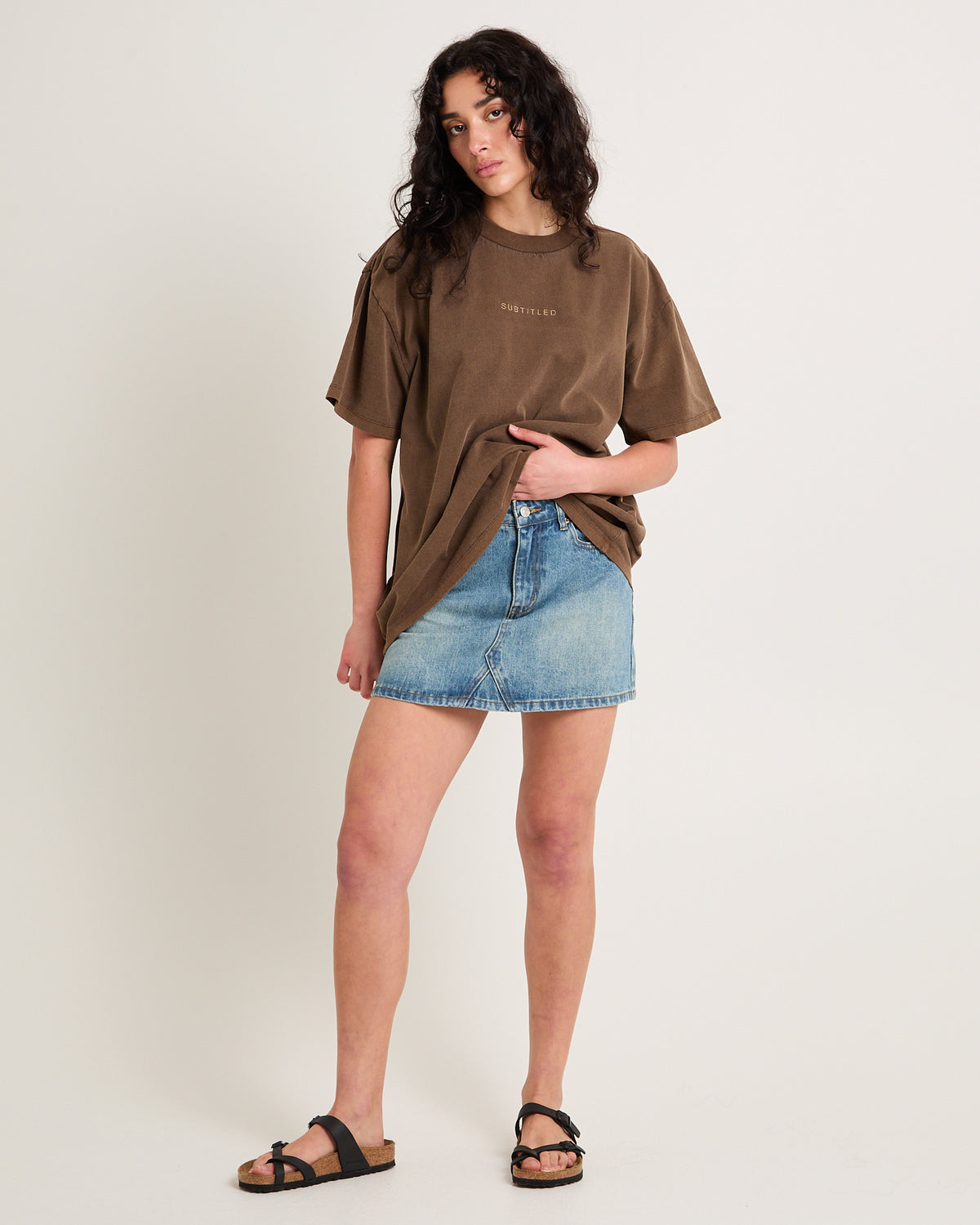 State Oversized T-Shirt COCOA