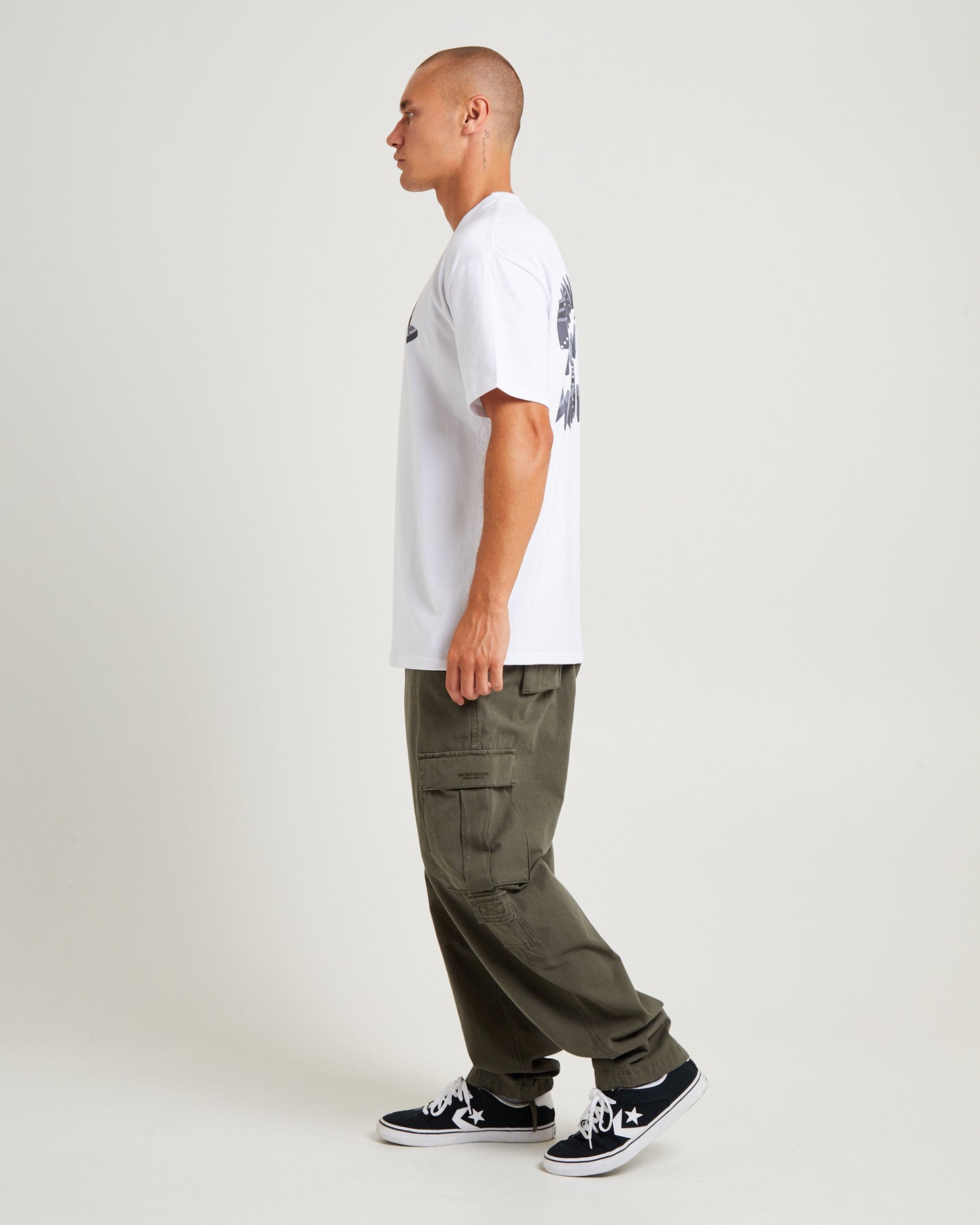 Dominoes Heavyweight Short Sleeve T-Shirt White