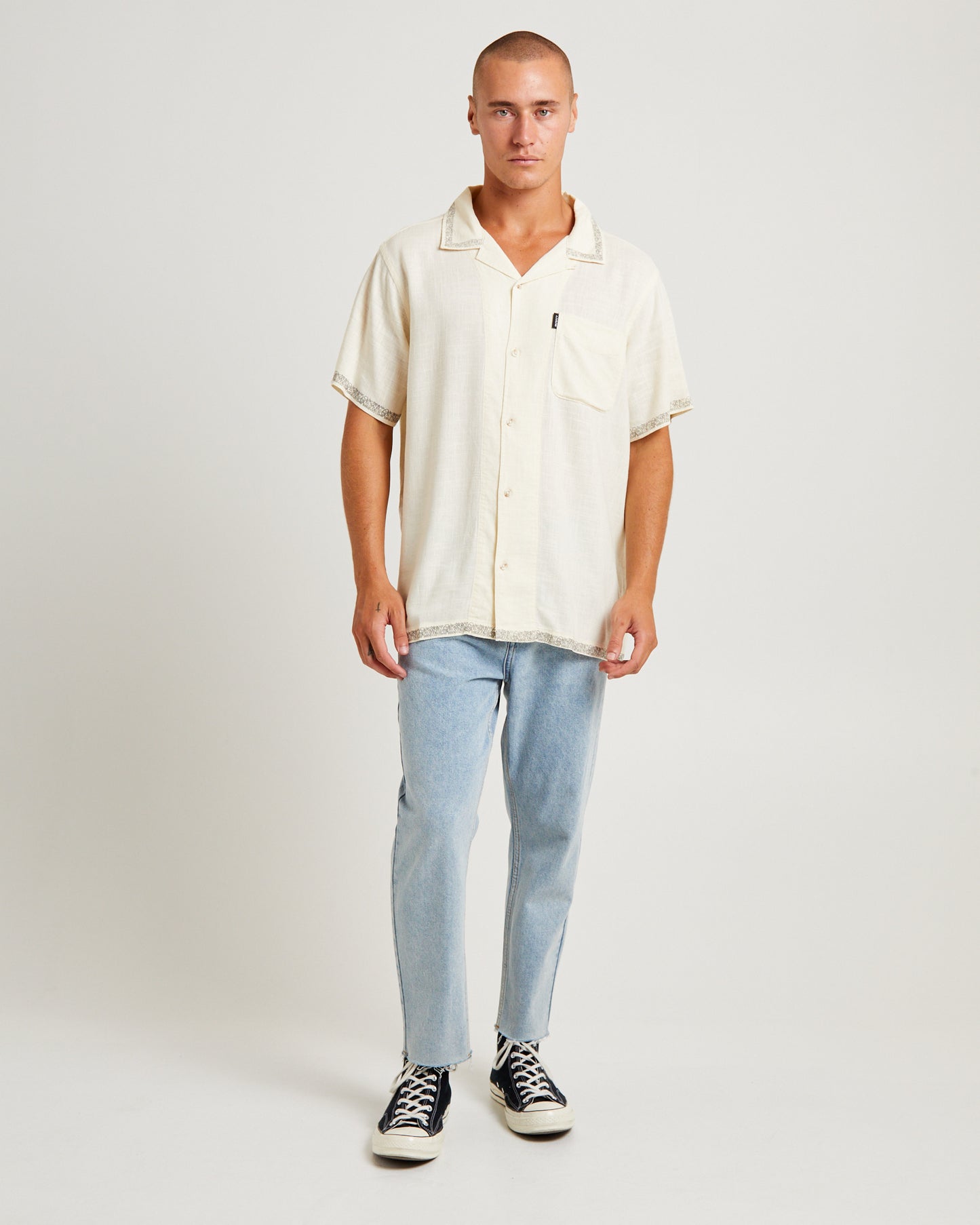 Pandaan Linen Short Sleeve Shirt Natural