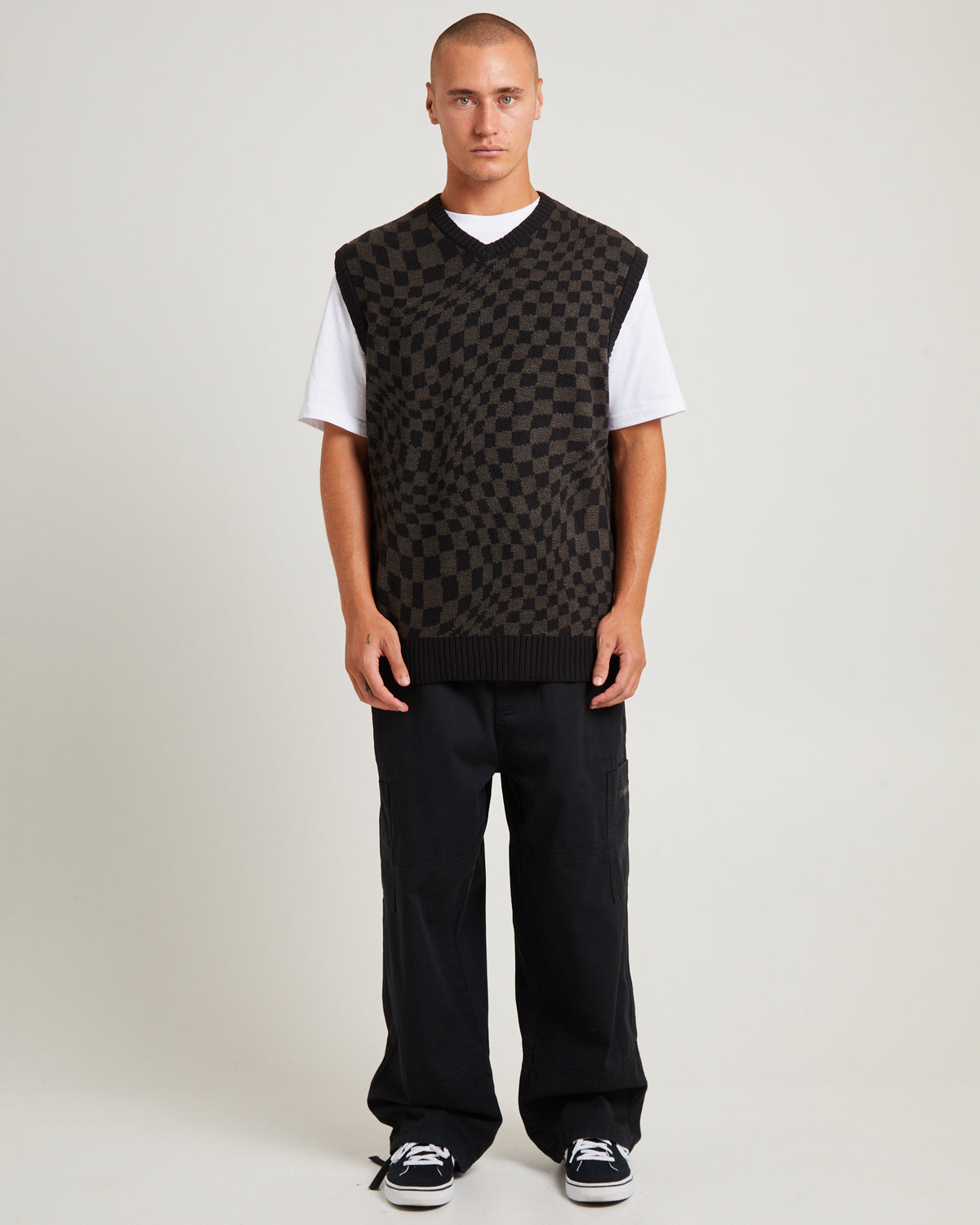 Tripped Out Knitted Vest BLACK