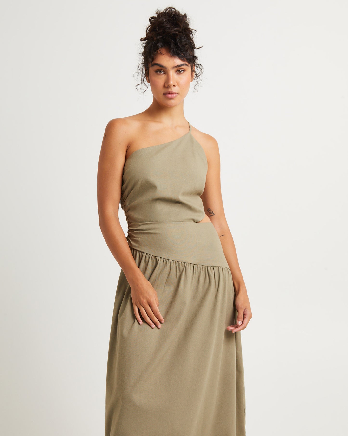Luna One Shoulder Cut Out Maxi Dress