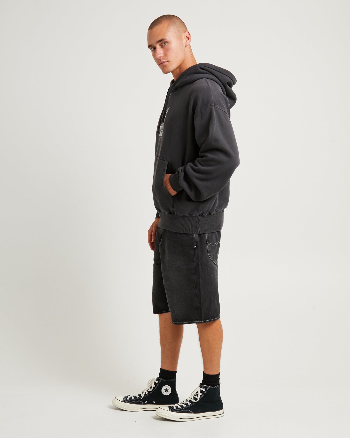 Sunflower Recycled Pull On Hoodie Charcoal