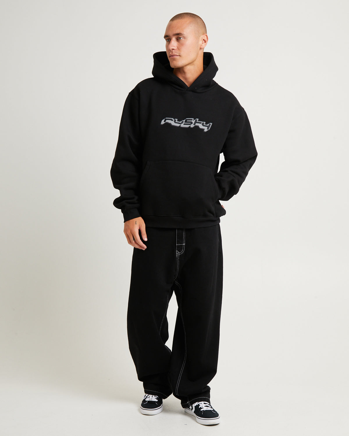 Freeway Hooded Fleece Jumper Black BLACK