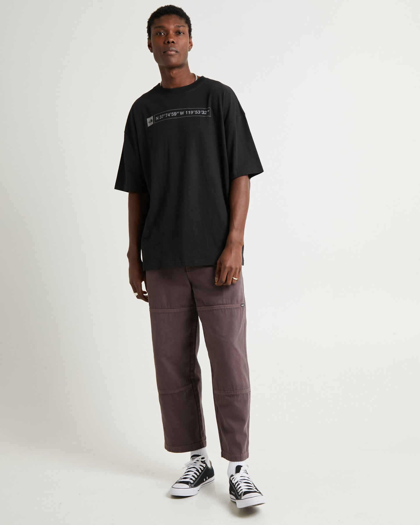 Coordinates Box Fit Short Sleeve T-Shirt Black