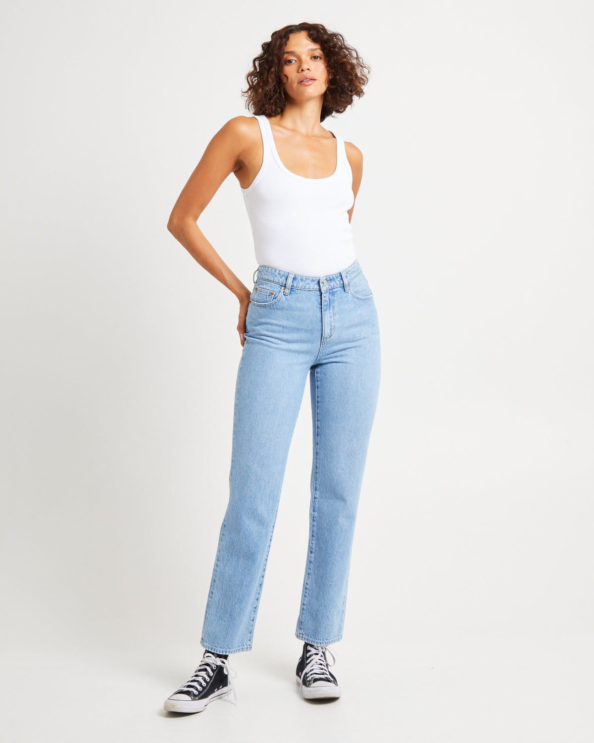 Mid Slim Straight Denim Jeans Lafayette Blue LAFAYETTE BLUE