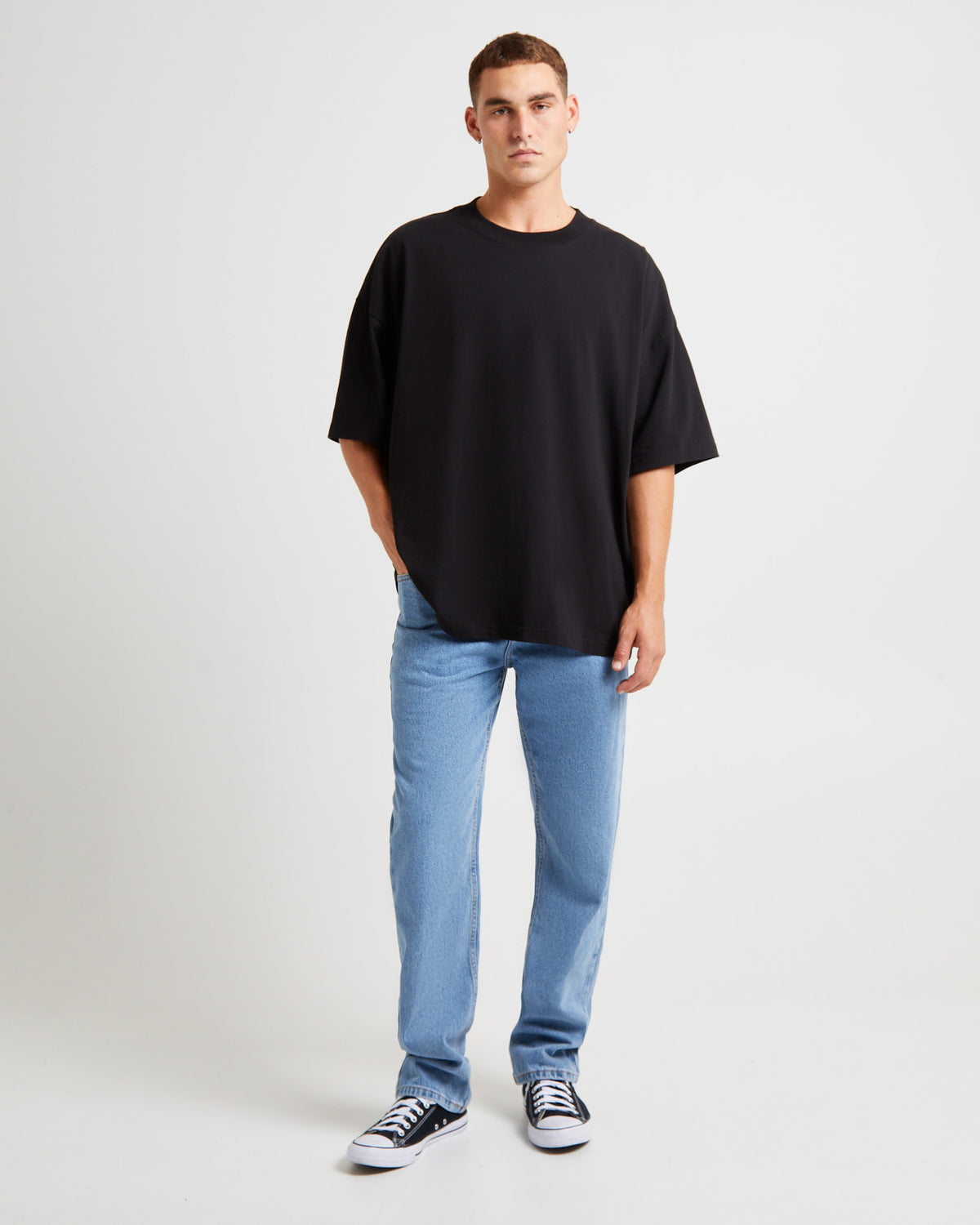 Fracture Straight Denim Jeans BLUE