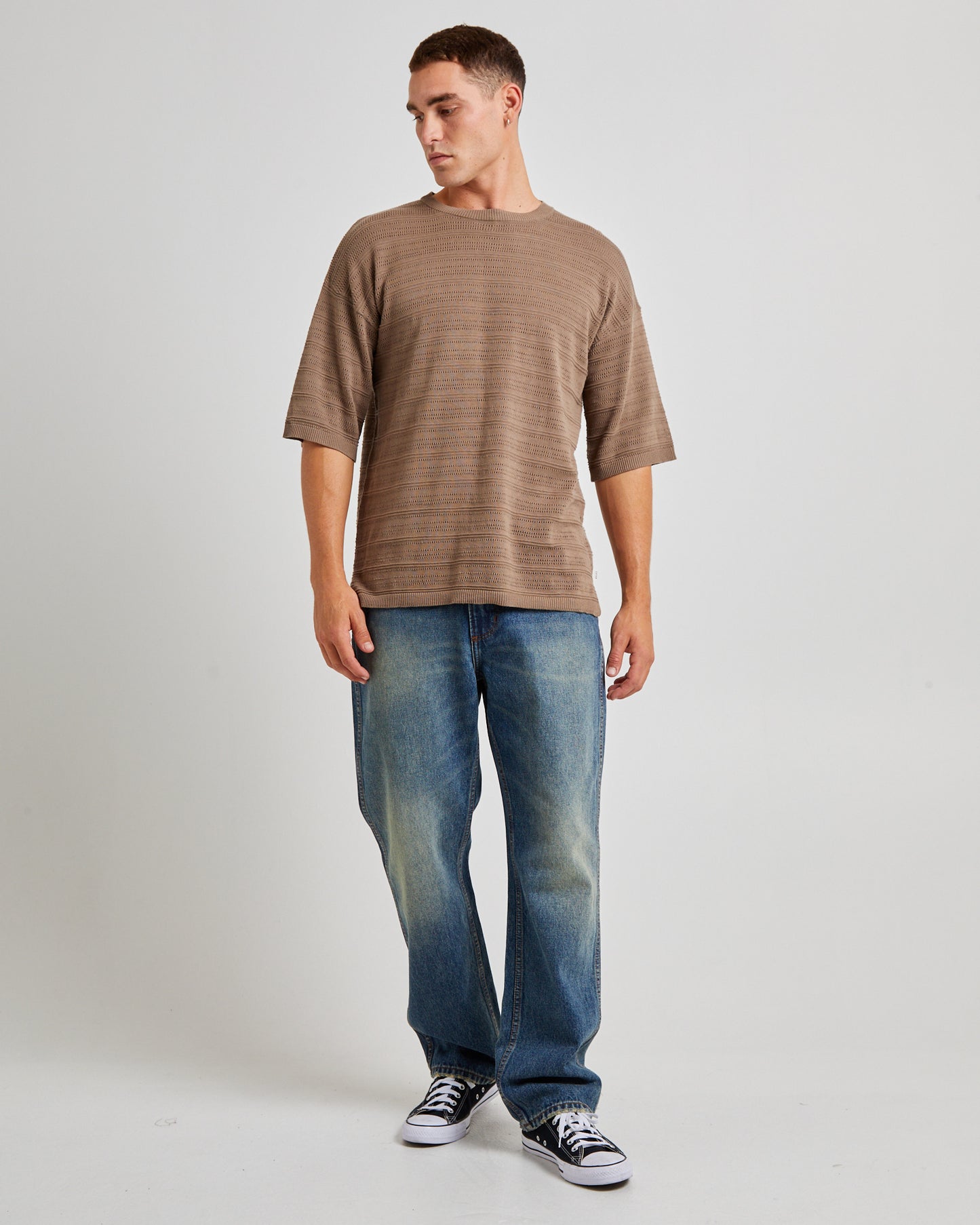 Geo Knit Short Sleeve T-Shirt