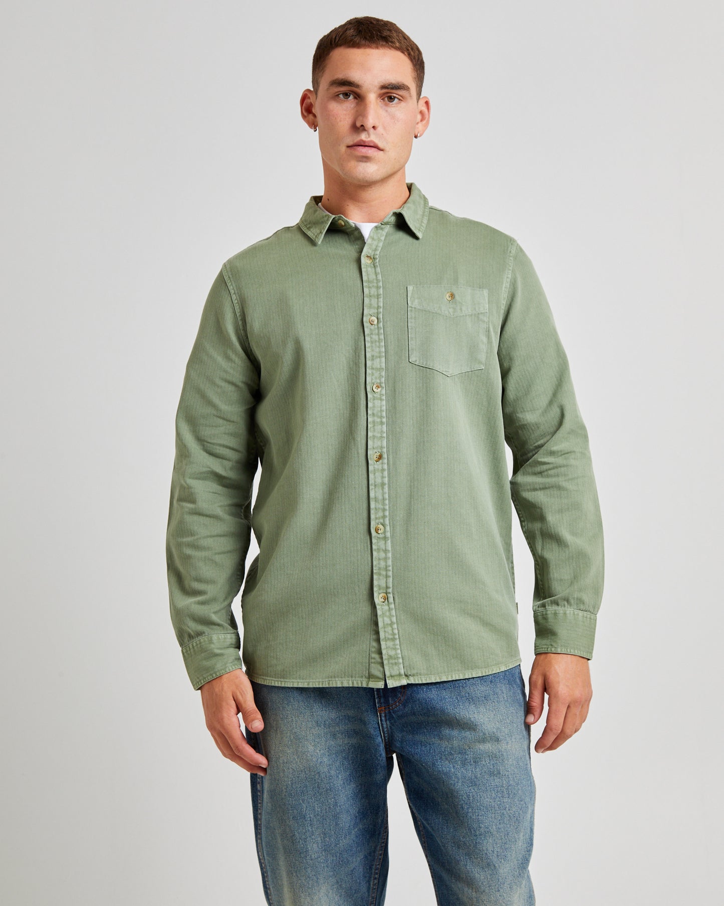 Herringbone Long Sleeve Shirt