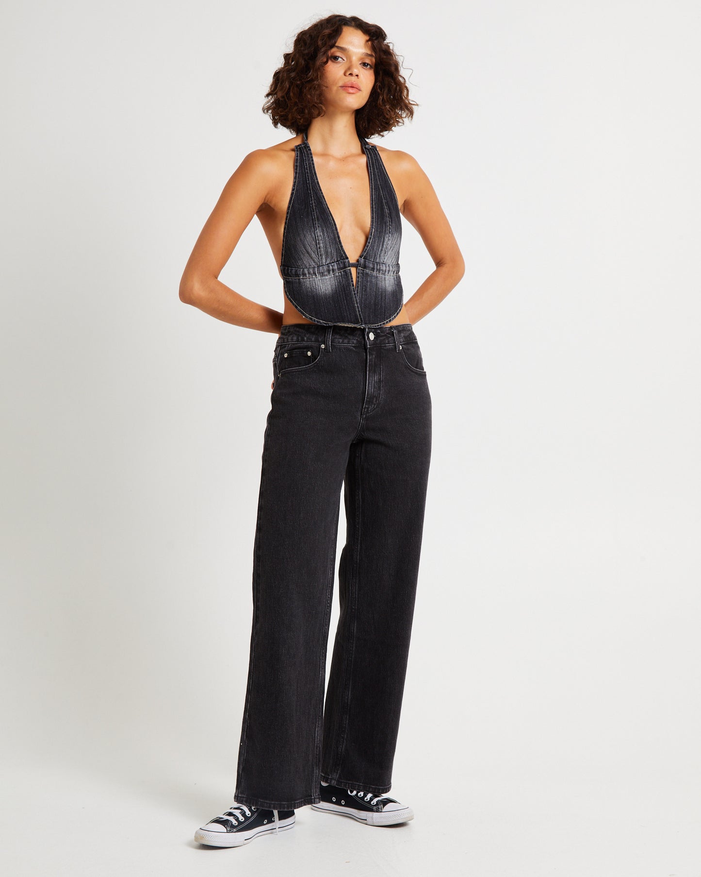 Rena Mid Rise Straight Jeans