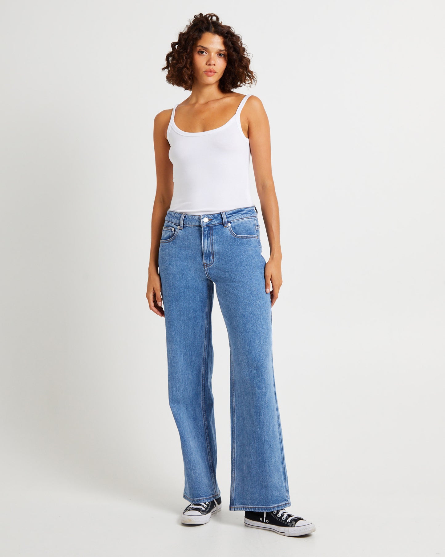 Rena Mid Rise Straight Jeans