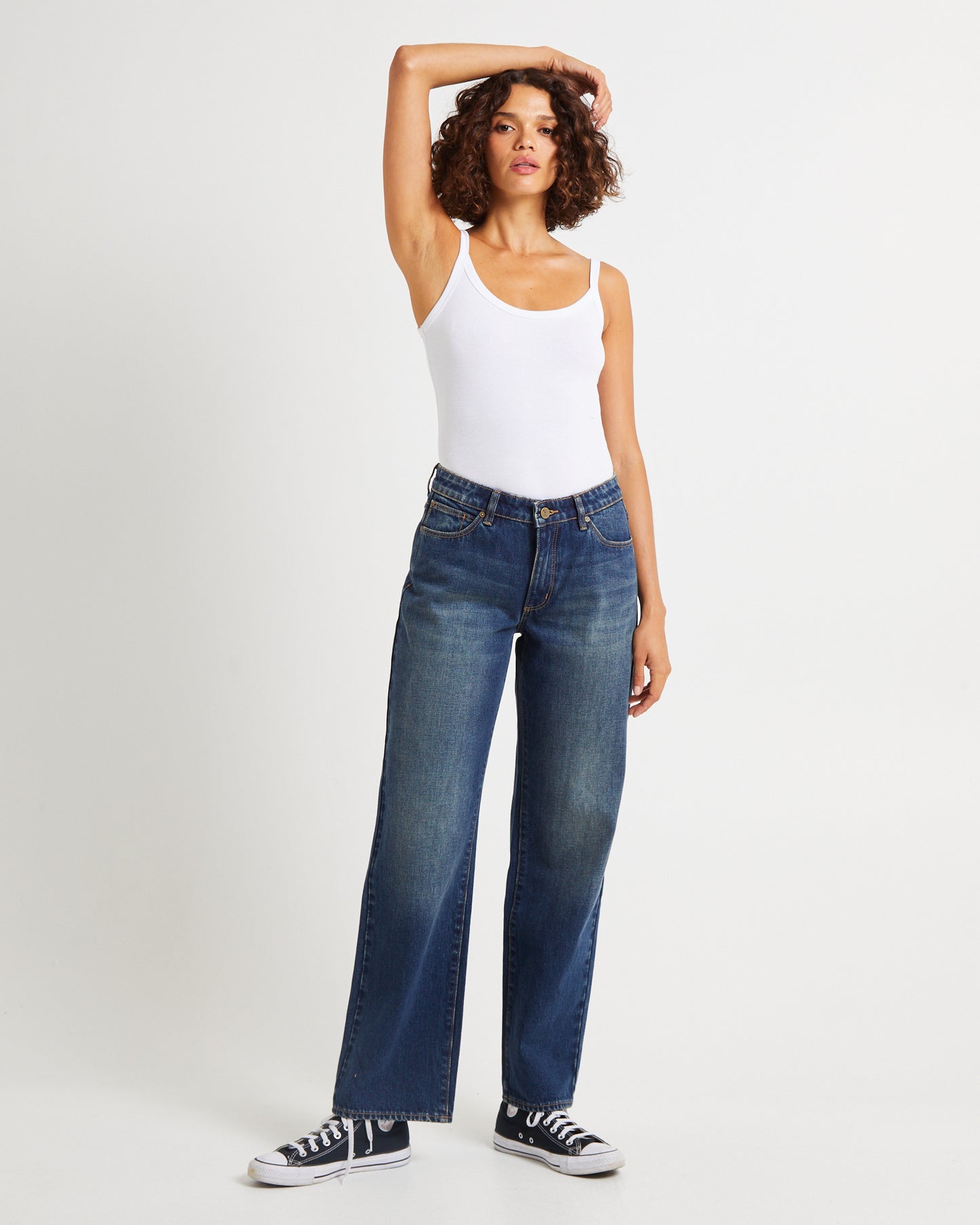 99 Low Rise Straight Denim Jeans Bella