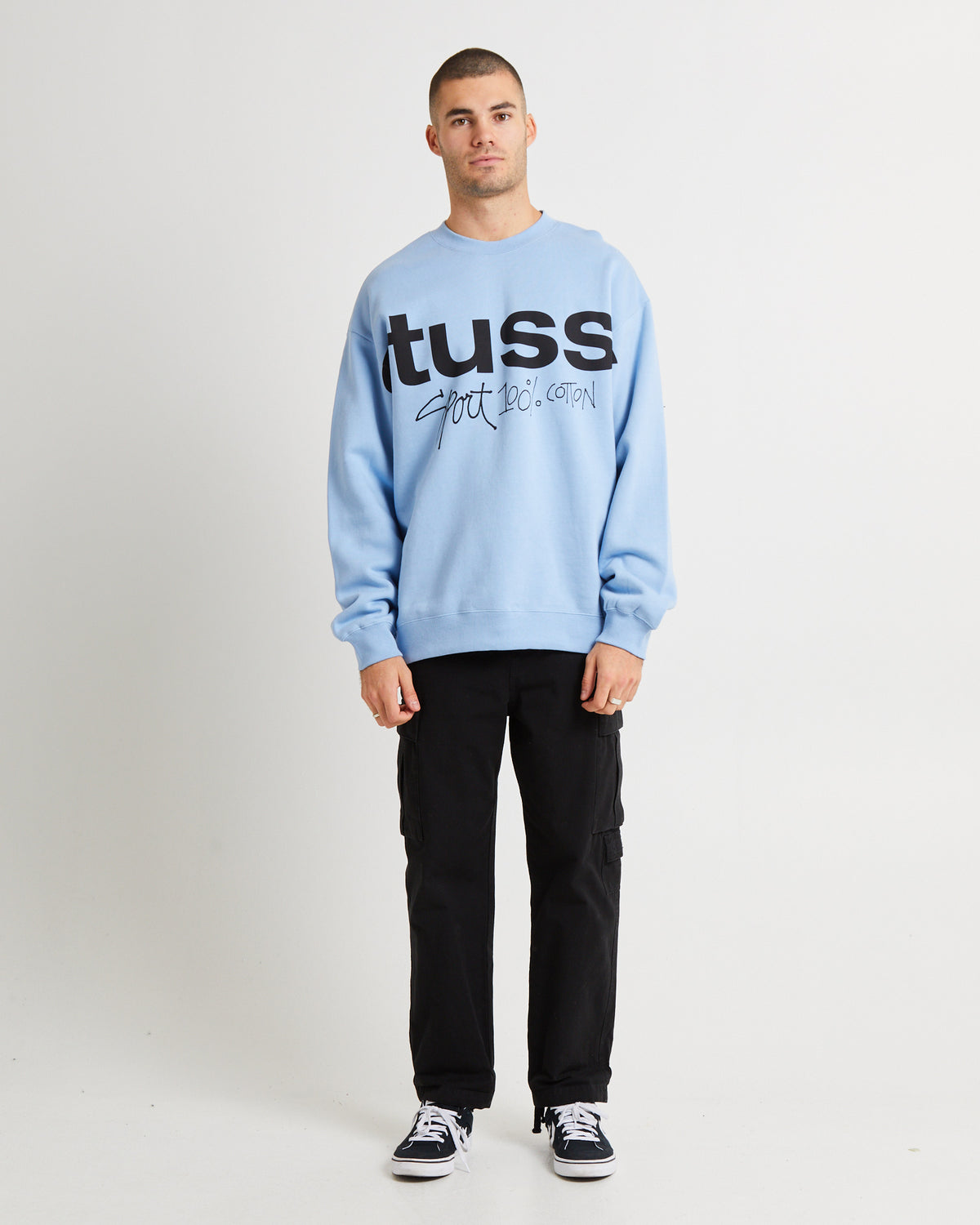 Sport 100 Fleece Crew Sweater Powder Blue PIGMENT POWDER BLUE