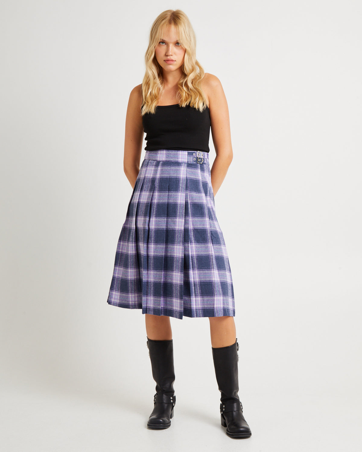 Paris Texas Midi Skirt NAVY