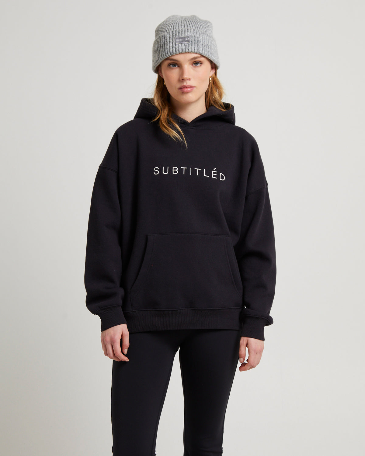 State Oversized Hoodie ALMOST BLACK