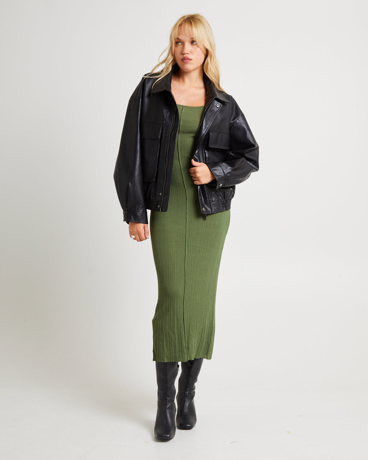 Molly Singlet Strap Porter Maxi Dress OLIVE