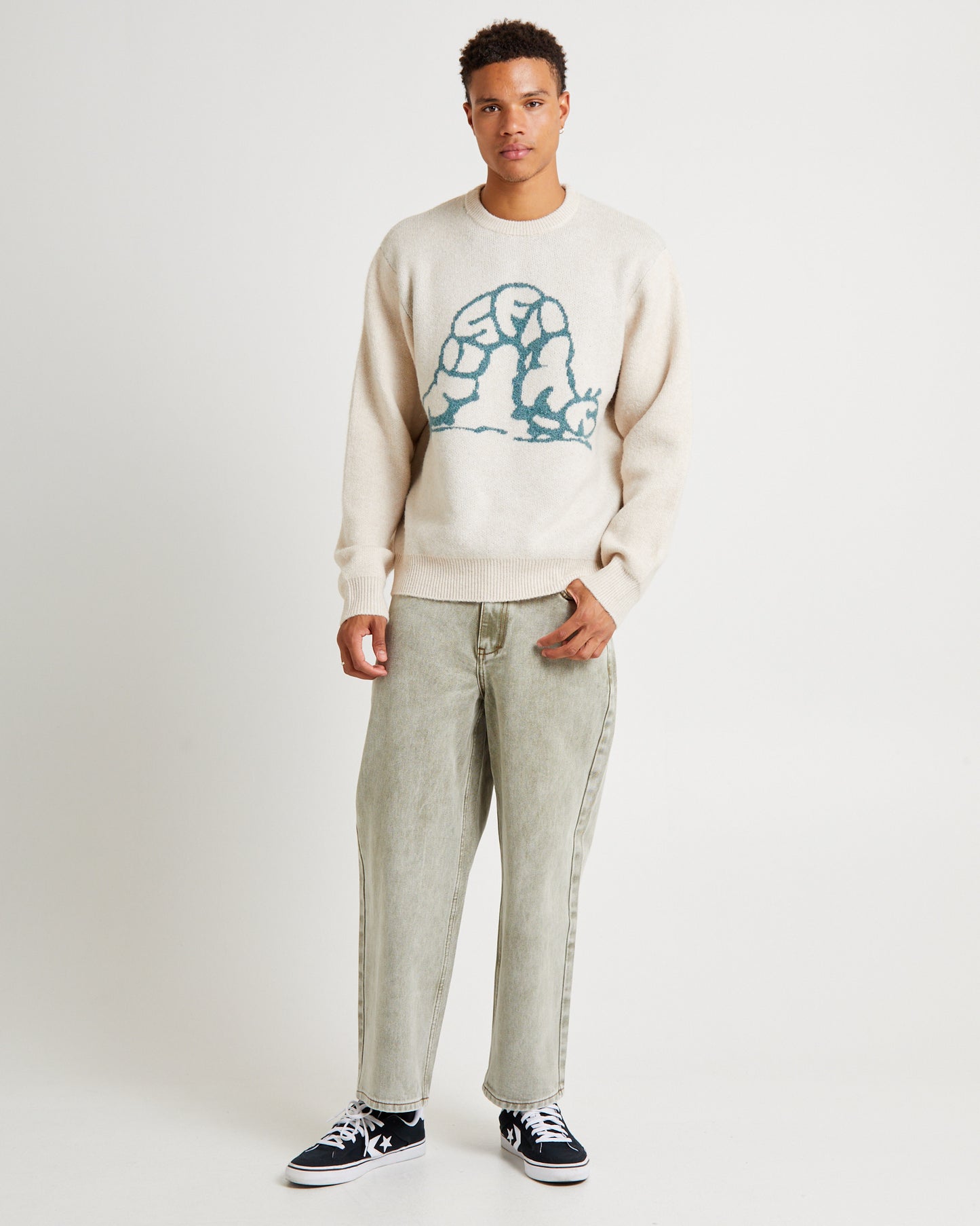 Third Cycle Knit Crew Neck Thrift White