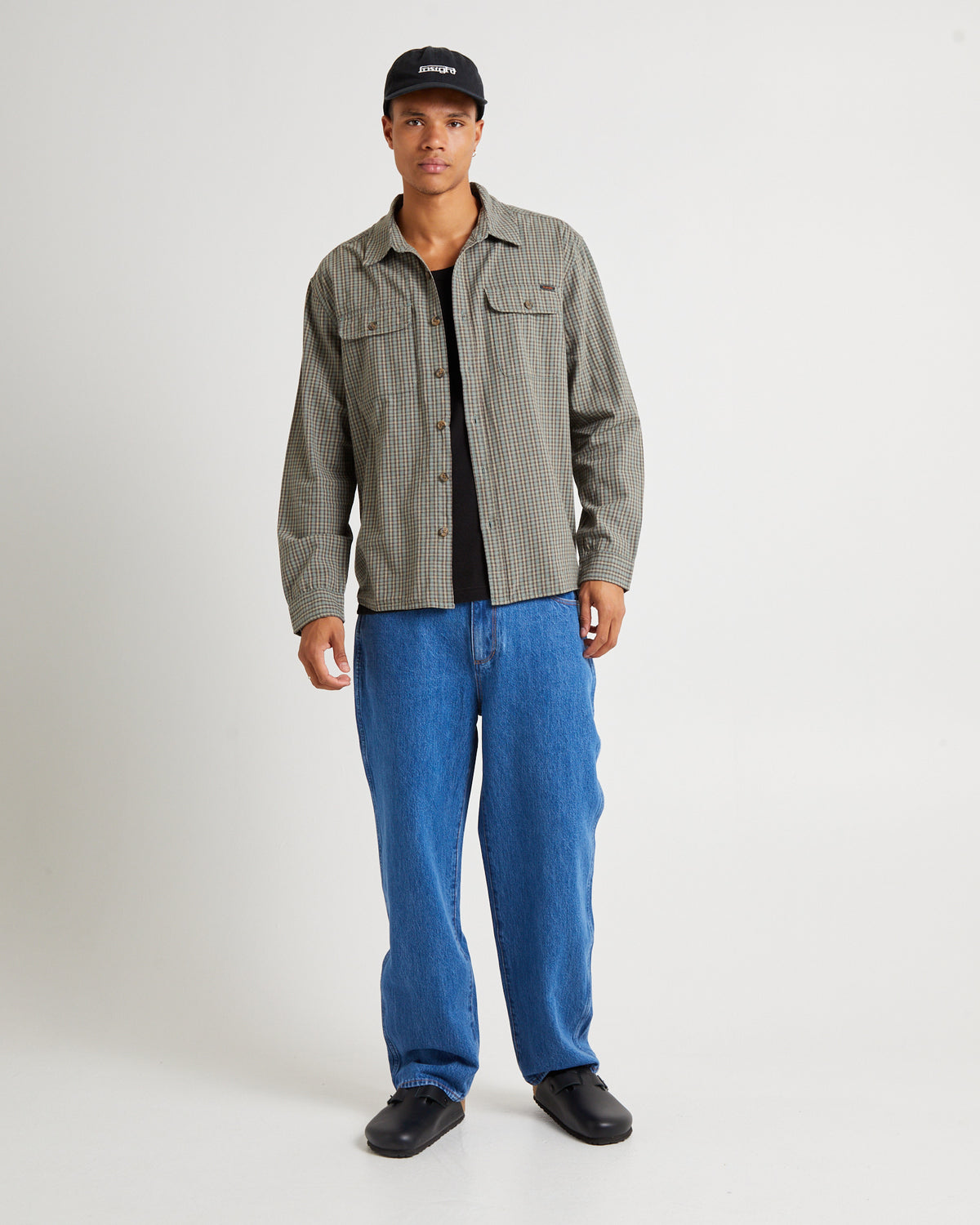 Parallels Long Sleeve Shirt Green Check GREEN CHECK