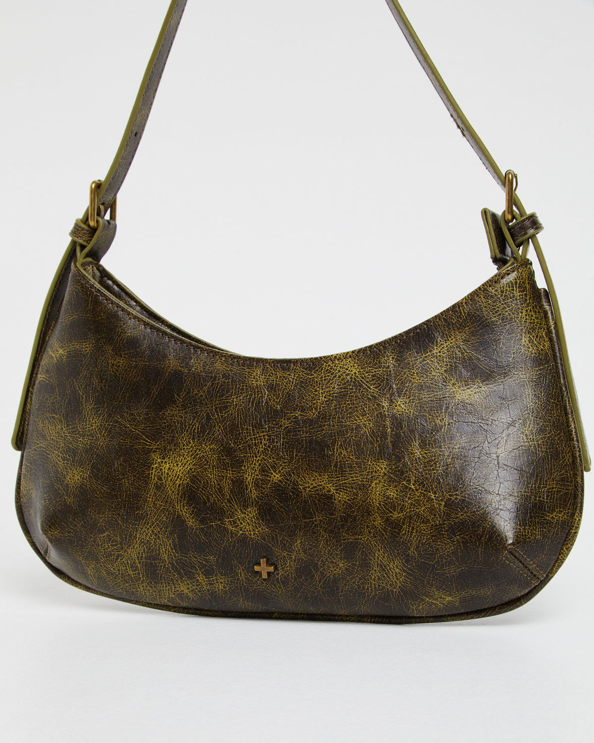Cari Shoulder Bag Green Distressed GRNDISPU PJ