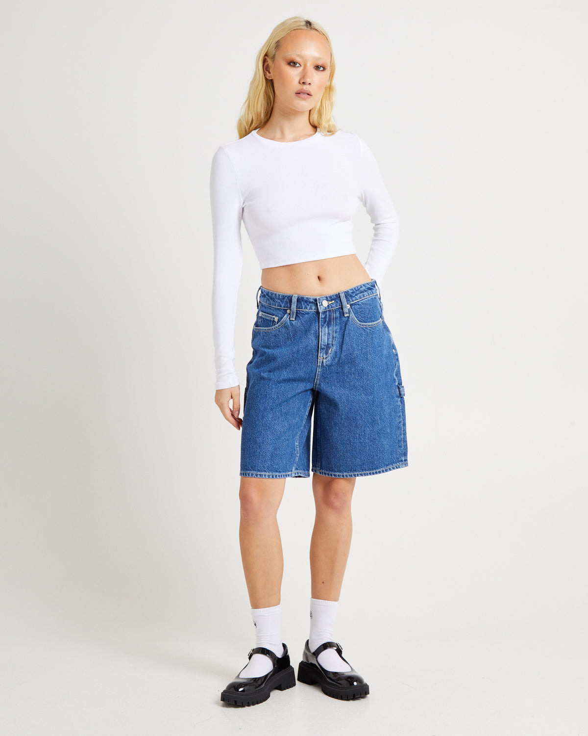 90s Mid Baggy Carpenter Denim Shorts Faithless FAITHLESS