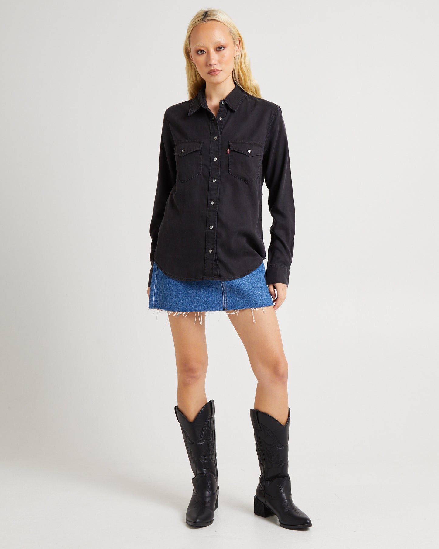 Iconic Western Long Sleeve Denim Shirt