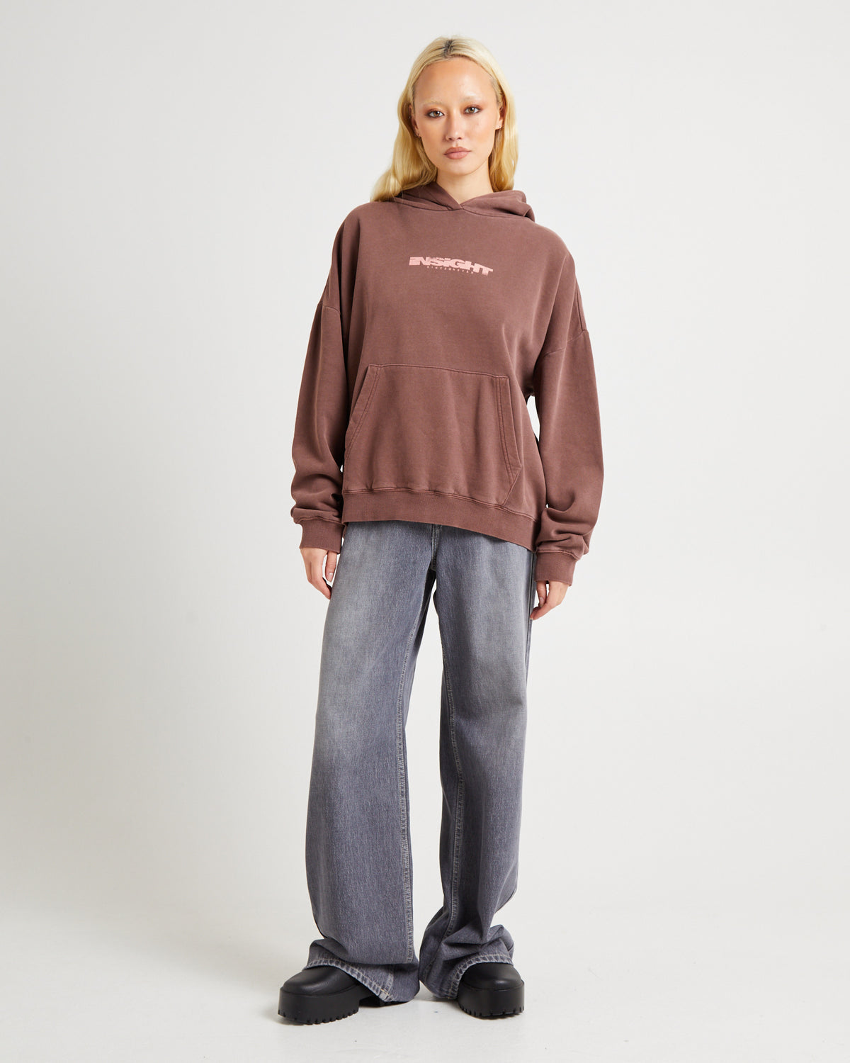 Establish Boyfriend Hoodie SEPIA