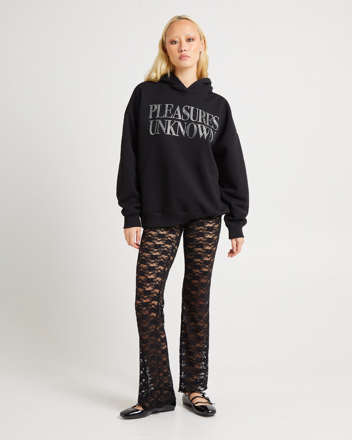 Unknown Diamonte Hoodie BLACK