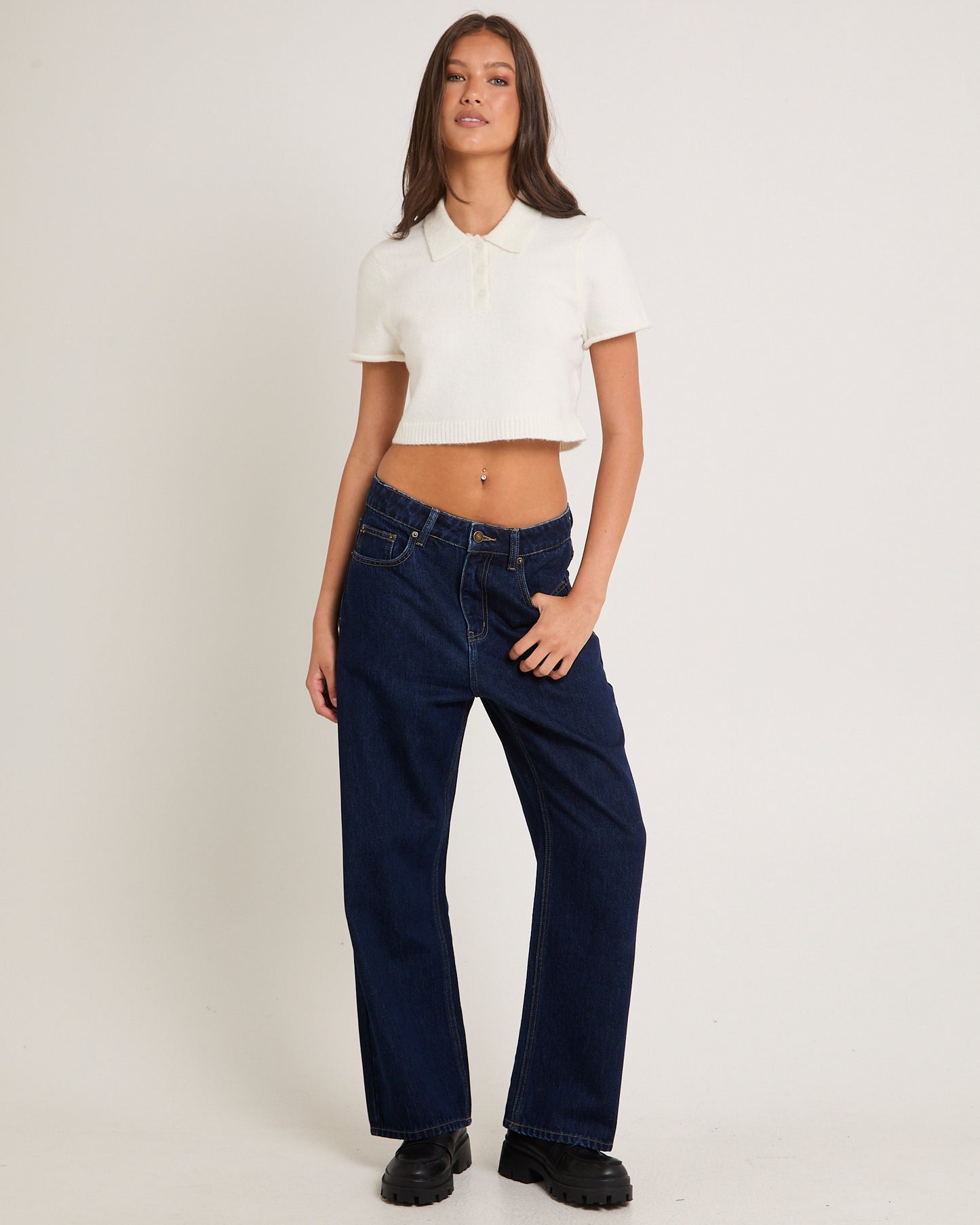Alexa Mid Rise Relaxed Denim Jeans