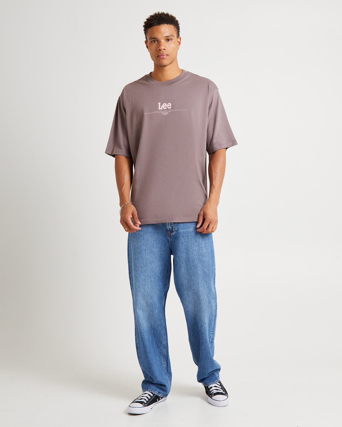 Skyline Puff Baggy T-Shirt Iron Plum Iron Plum