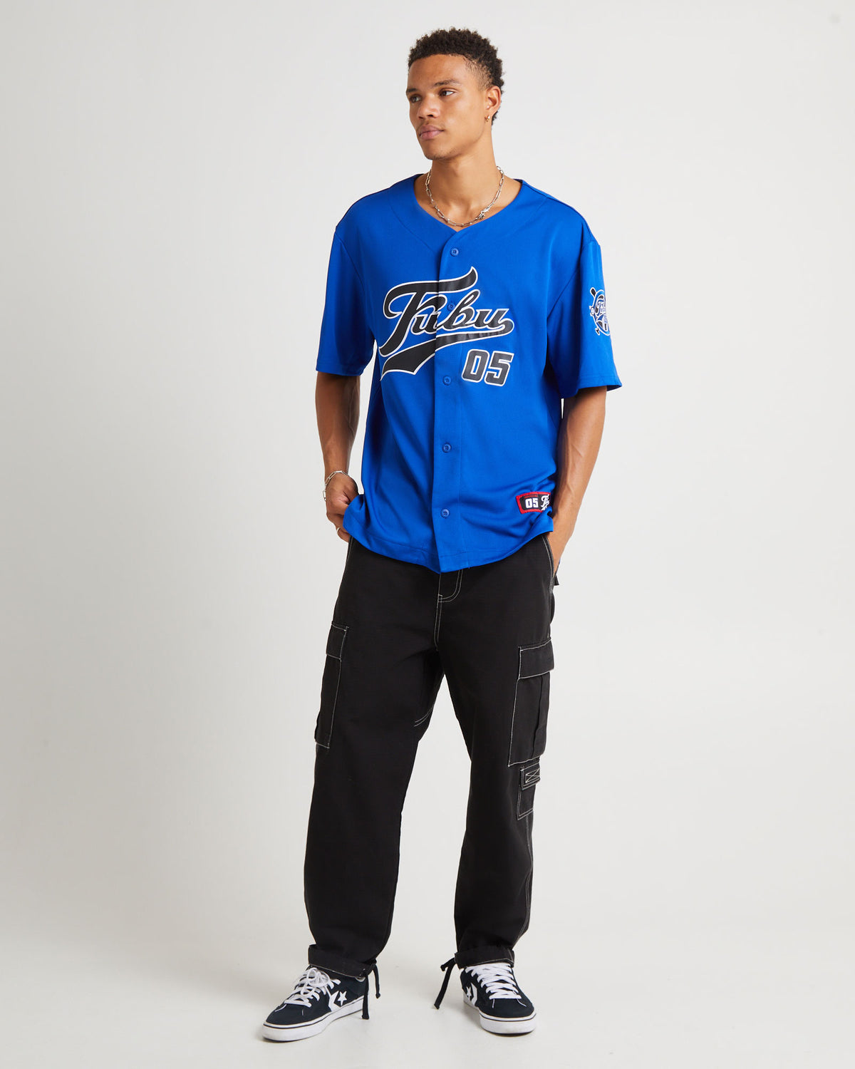 Varsity Baseball Jersey Blue BLUE FOG